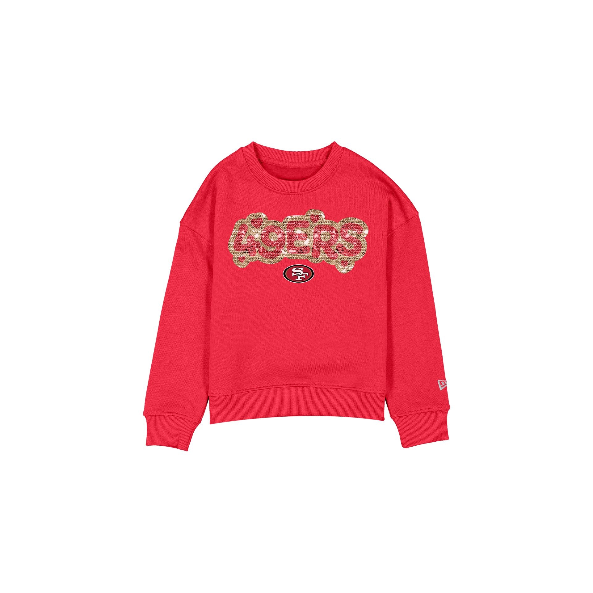 San Francisco 49ers Flip Sequin Girls Crewneck