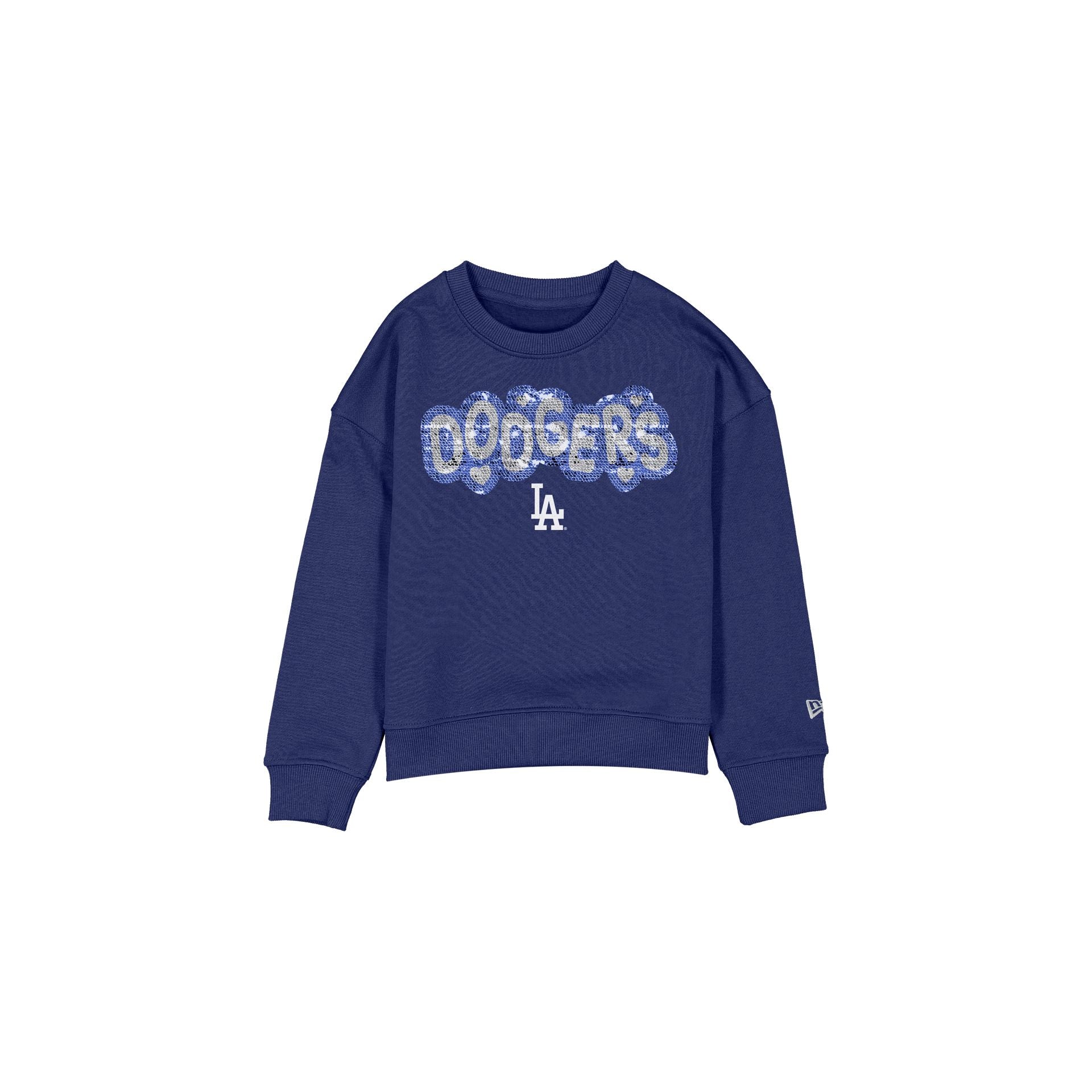 Los Angeles Dodgers Flip Sequin Girls Crewneck - Nextgenmallstore