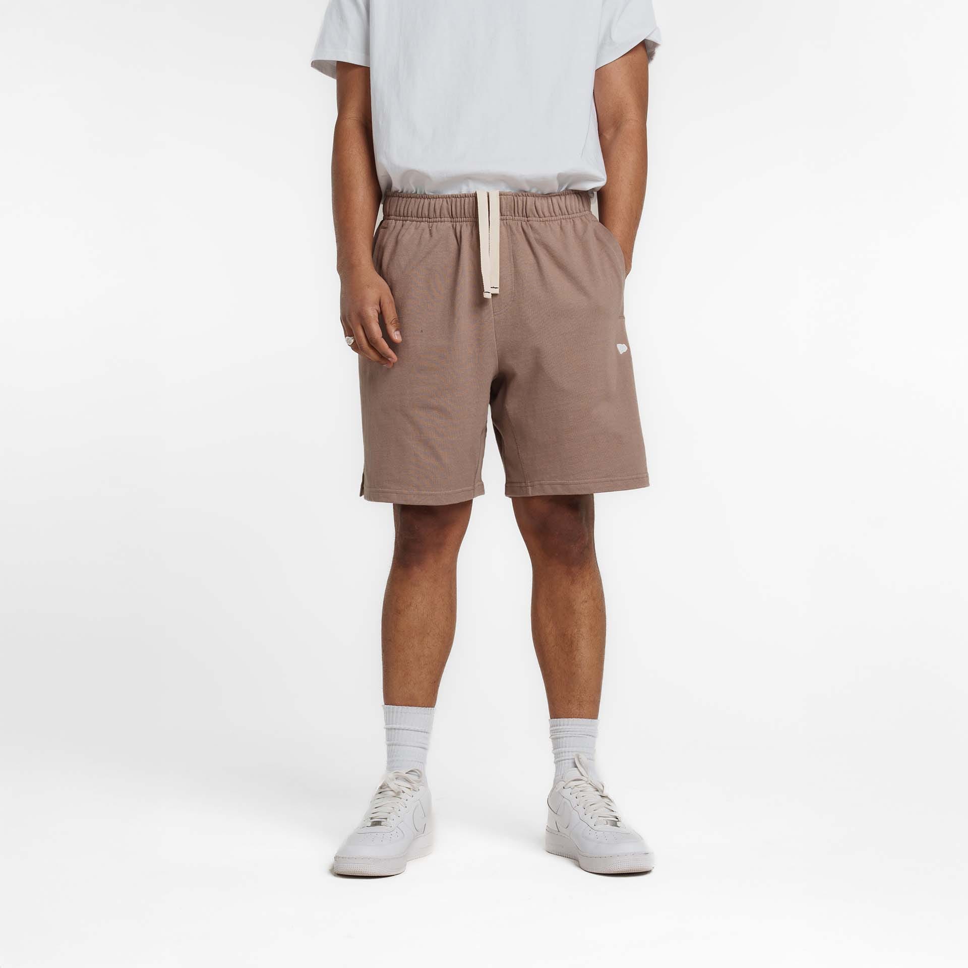 New Era Branded Alden Taupe Gray Sweatshorts