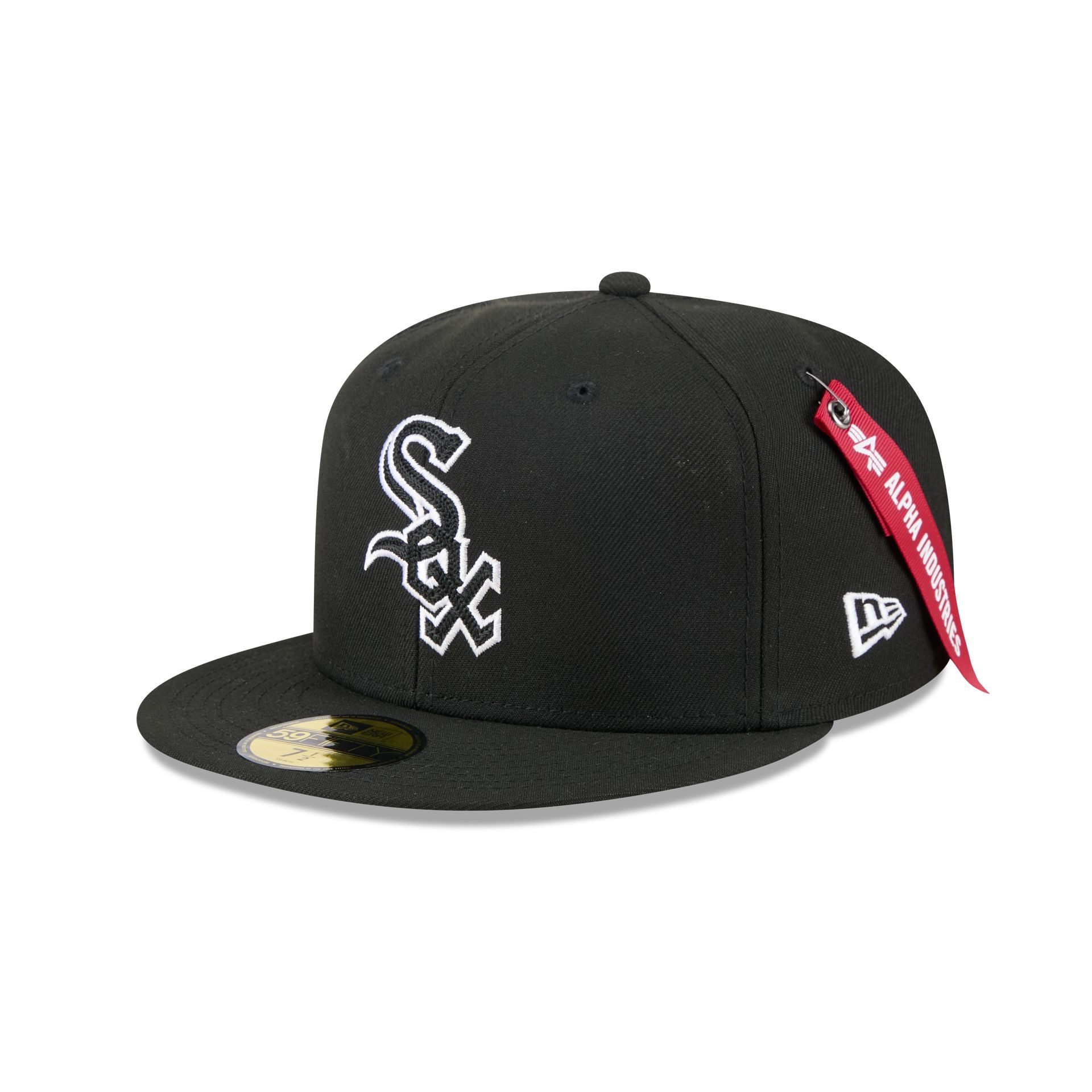 Alpha Industries x Chicago White Sox Black 59FIFTY Fitted Hat - Nextgenmallstore