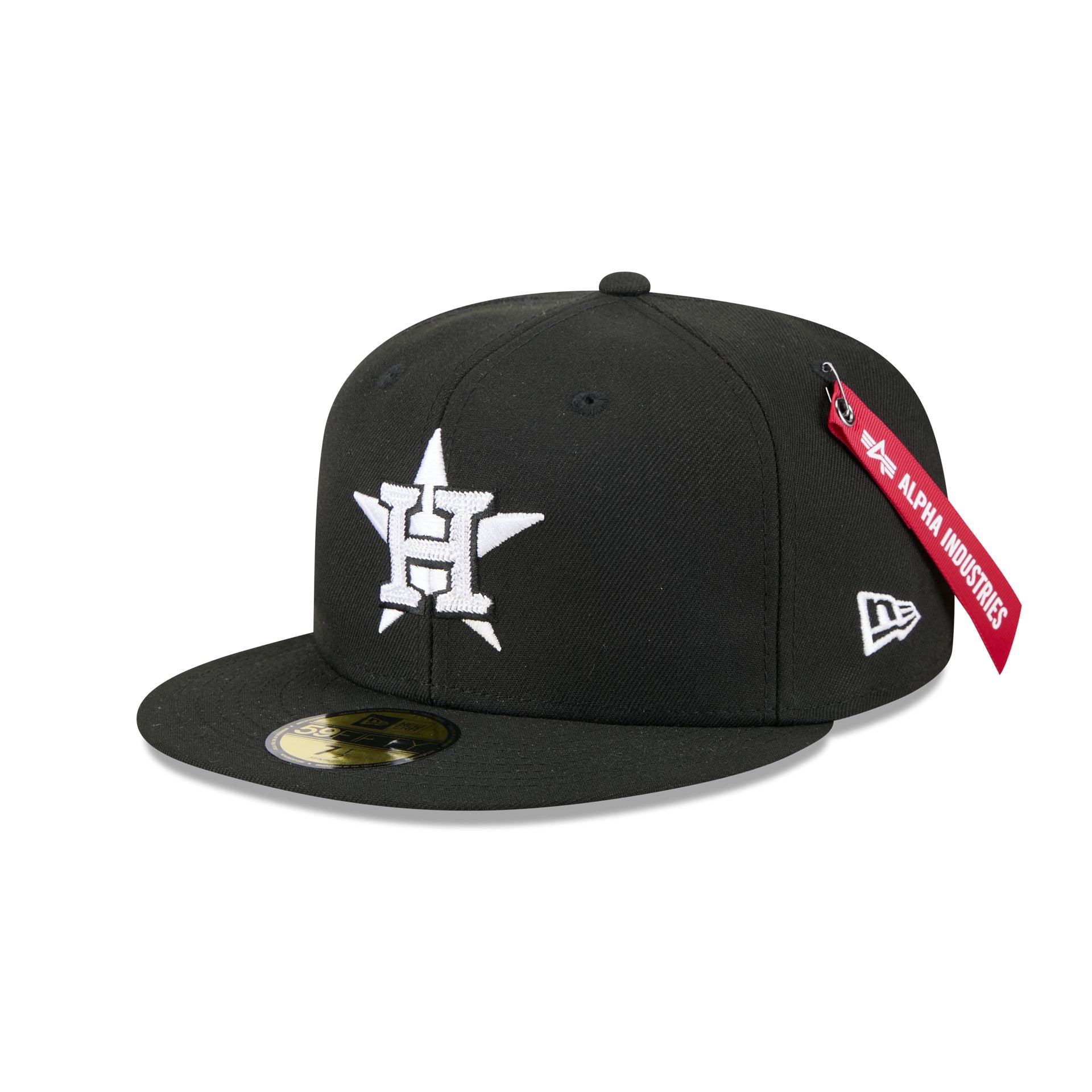 Alpha Industries x Houston Astros Black 59FIFTY Fitted Hat - Nextgenmallstore