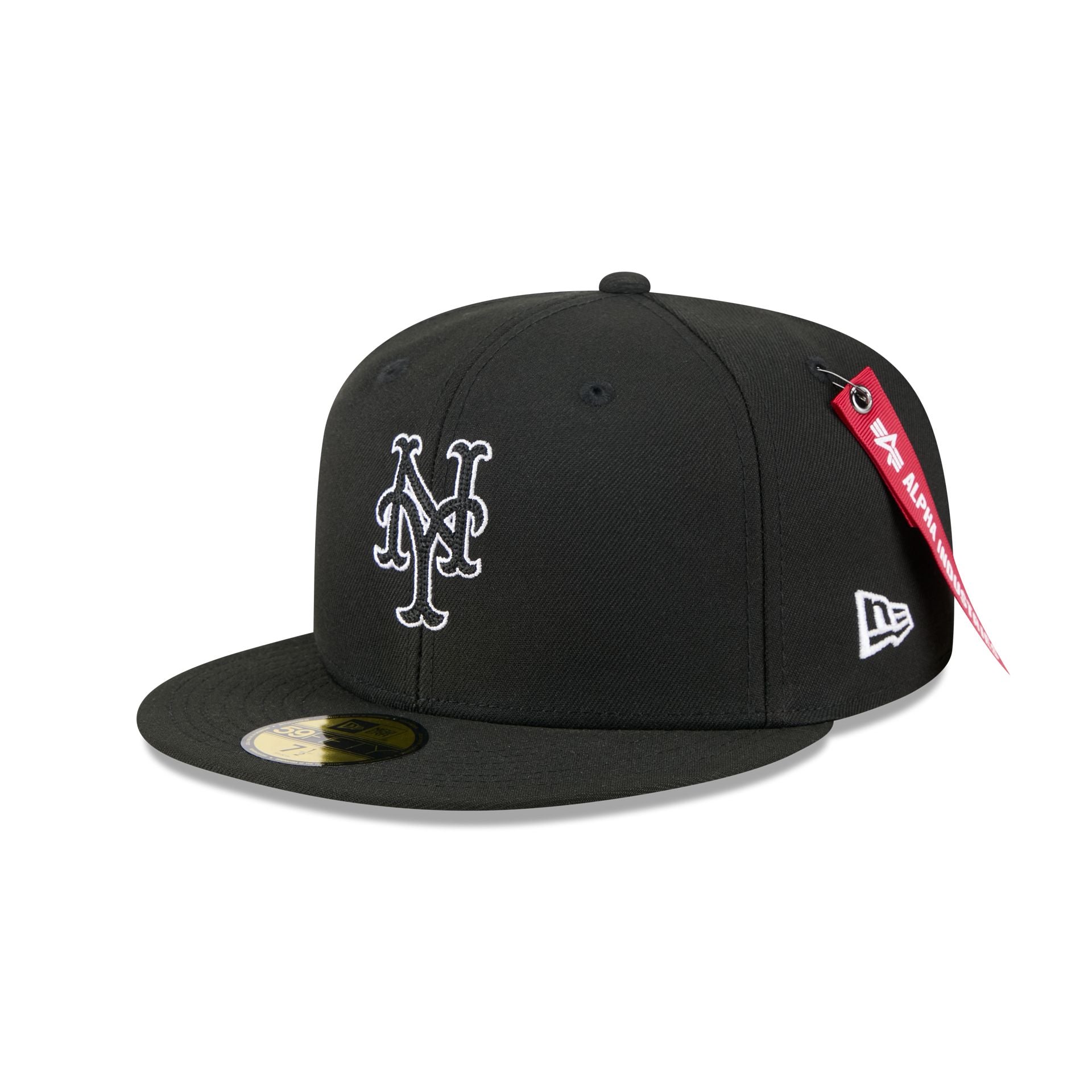 Alpha Industries x New York Mets Black 59FIFTY Fitted Hat - Nextgenmallstore