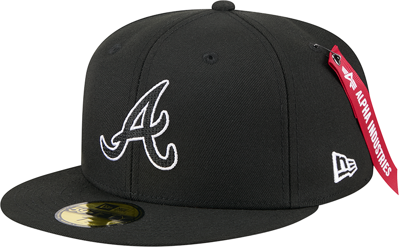 Alpha Industries x Atlanta Braves Black 59FIFTY Fitted Hat