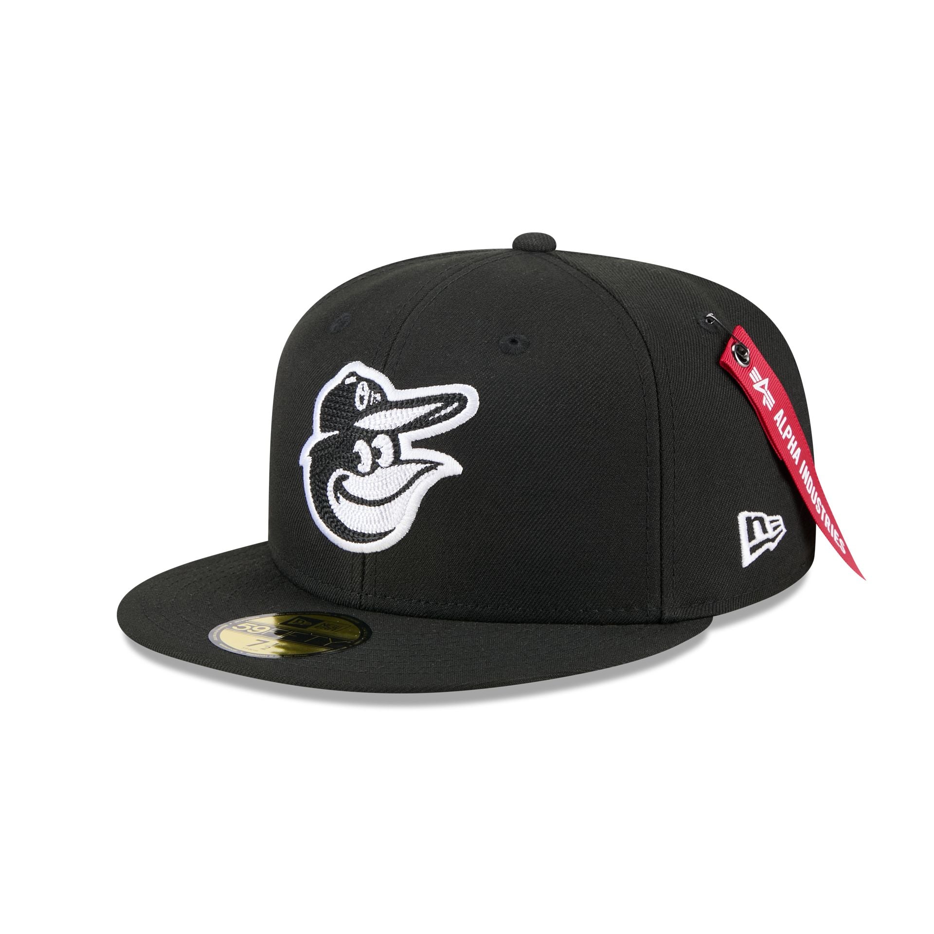 Alpha Industries x Baltimore Orioles Black 59FIFTY Fitted Hat - Nextgenmallstore
