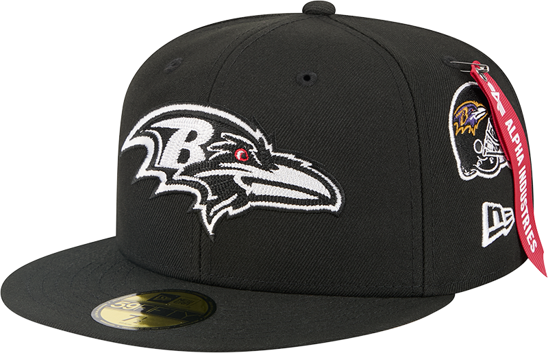 Alpha Industries x Baltimore Ravens Black 59FIFTY Fitted Hat