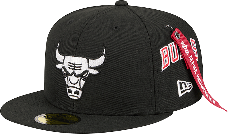 Alpha Industries x Chicago Bulls Black 59FIFTY Fitted Hat