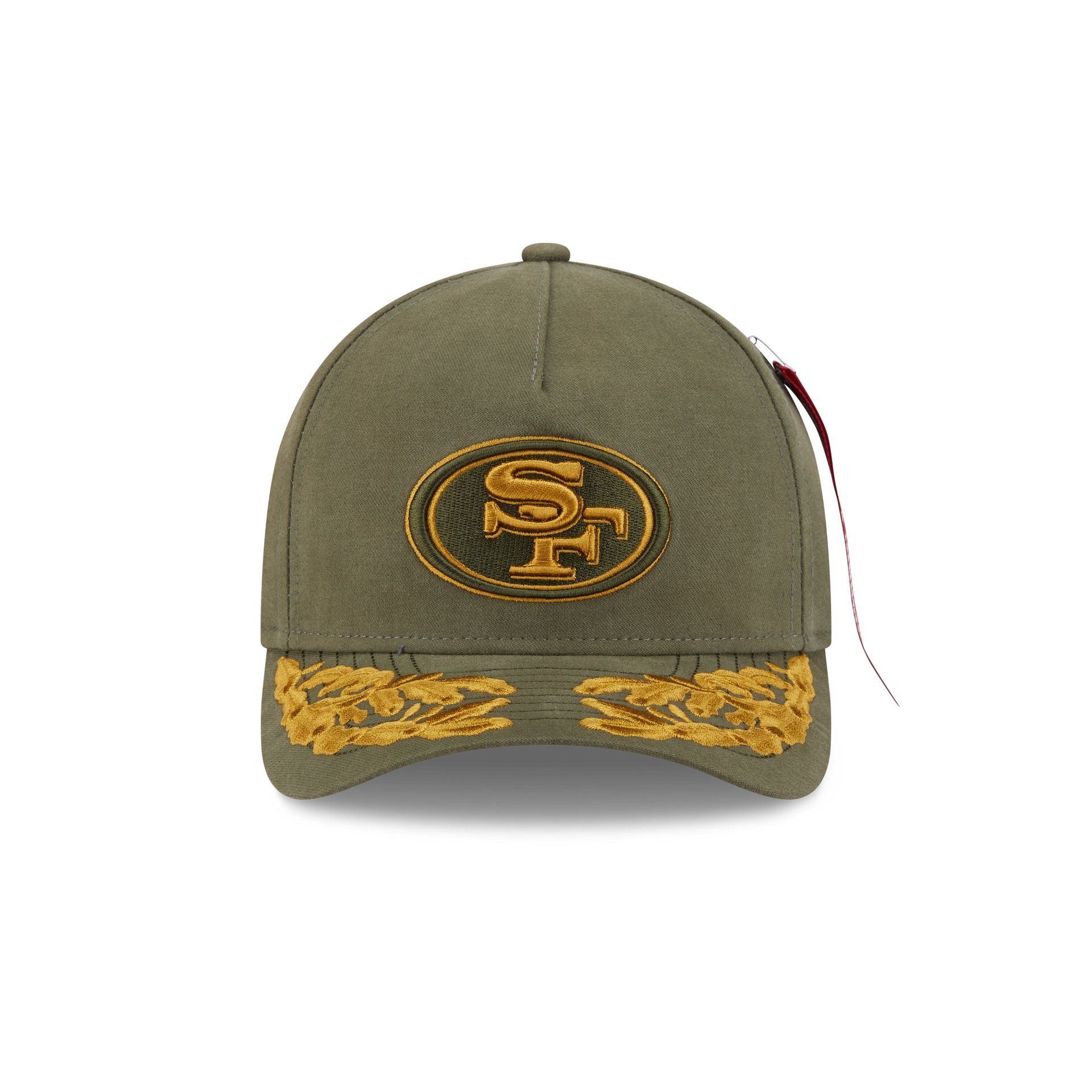 Alpha Industries x San Francisco 49ers Olive Green 9FORTY M-Crown A-Frame Snapback Hat