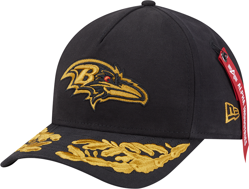 Alpha Industries x Baltimore Ravens Black 9FORTY M-Crown A-Frame Snapback Hat