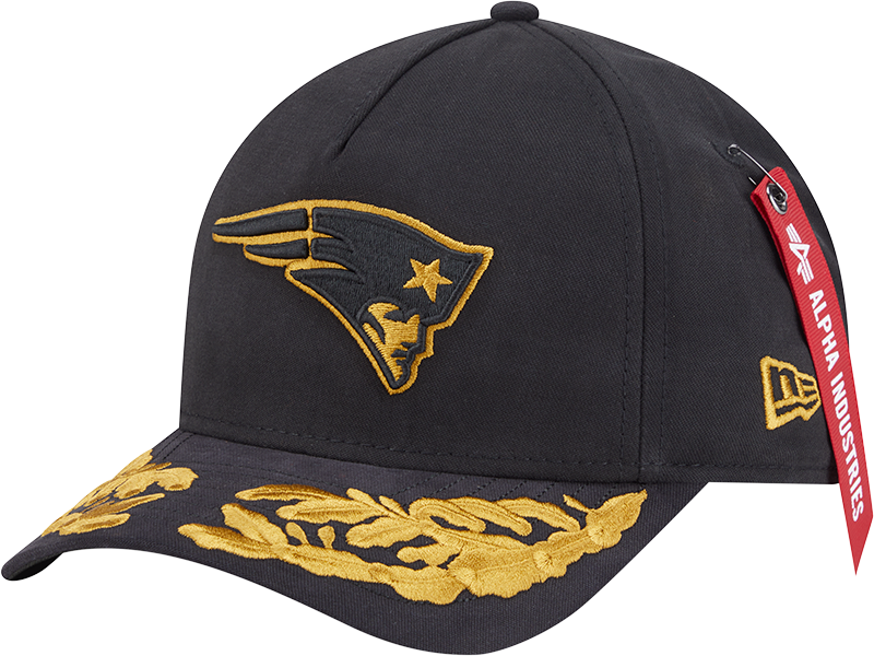 Alpha Industries x New England Patriots Black 9FORTY M-Crown A-Frame Snapback Hat