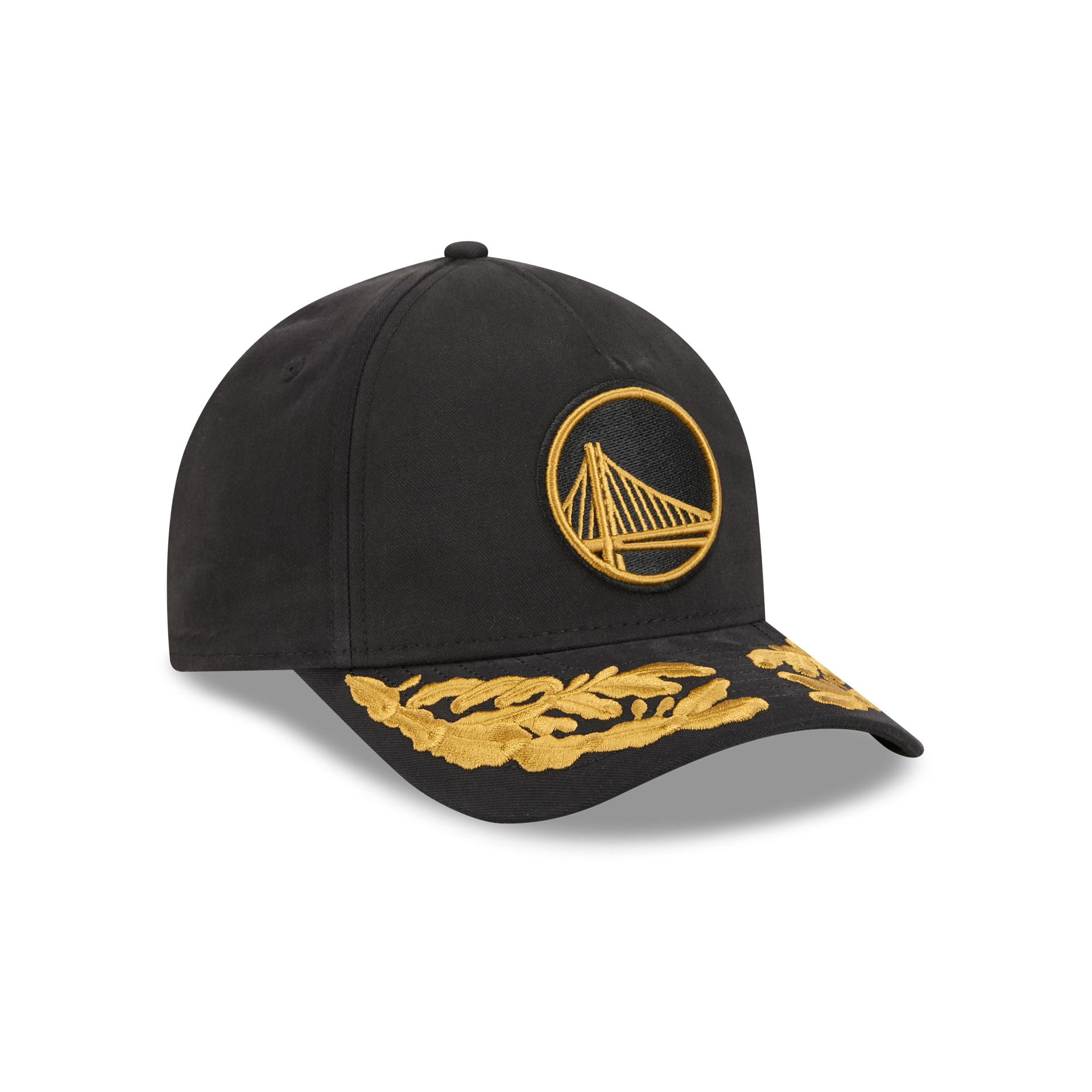 Alpha Industries x Golden State Warriors Black 9FORTY M-Crown A-Frame Snapback Hat