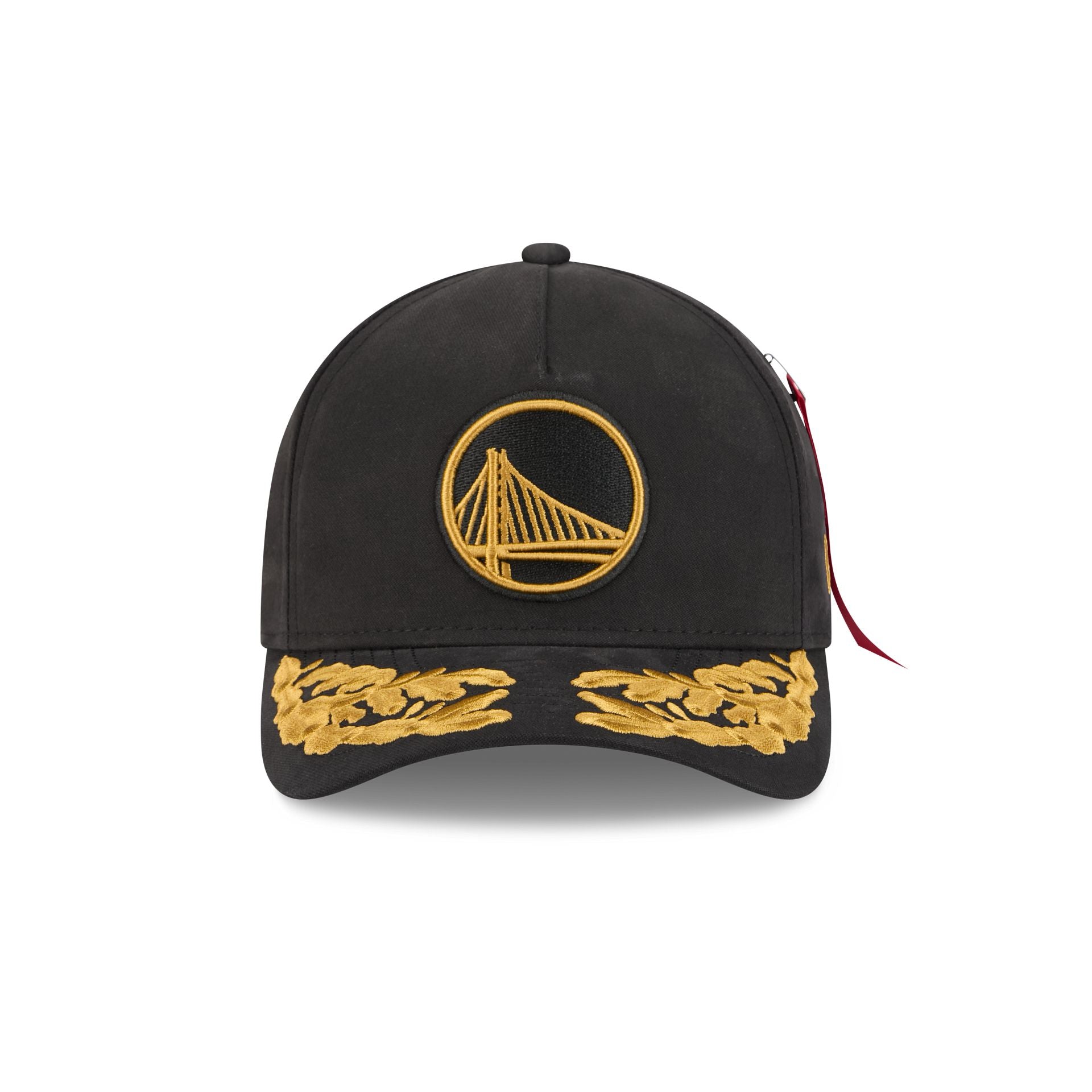 Alpha Industries x Golden State Warriors Black 9FORTY M-Crown A-Frame Snapback Hat