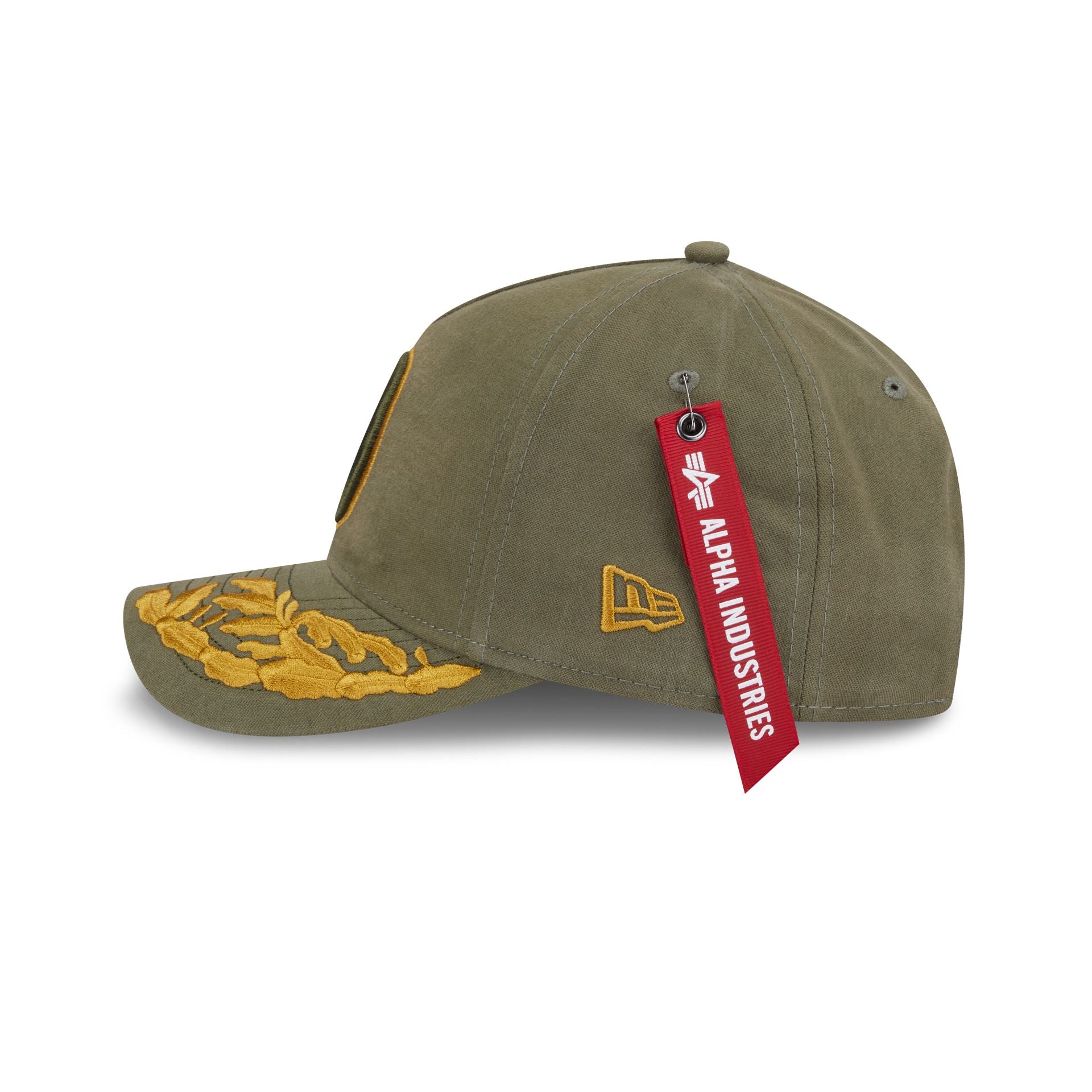Alpha Industries x Pittsburgh Steelers Olive Green 9FORTY M-Crown A-Frame Snapback Hat