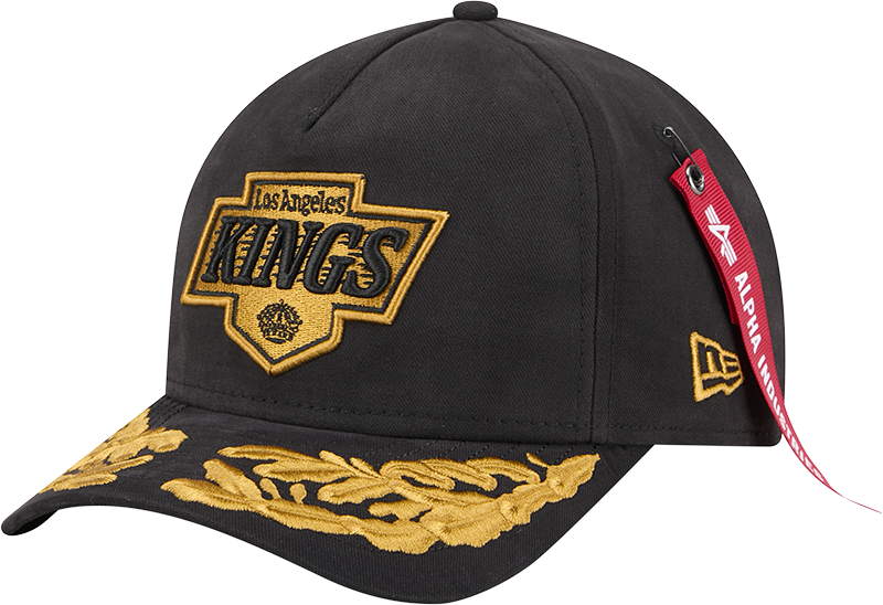 Alpha Industries x Los Angeles Kings Black 9FORTY M-Crown A-Frame Snapback Hat