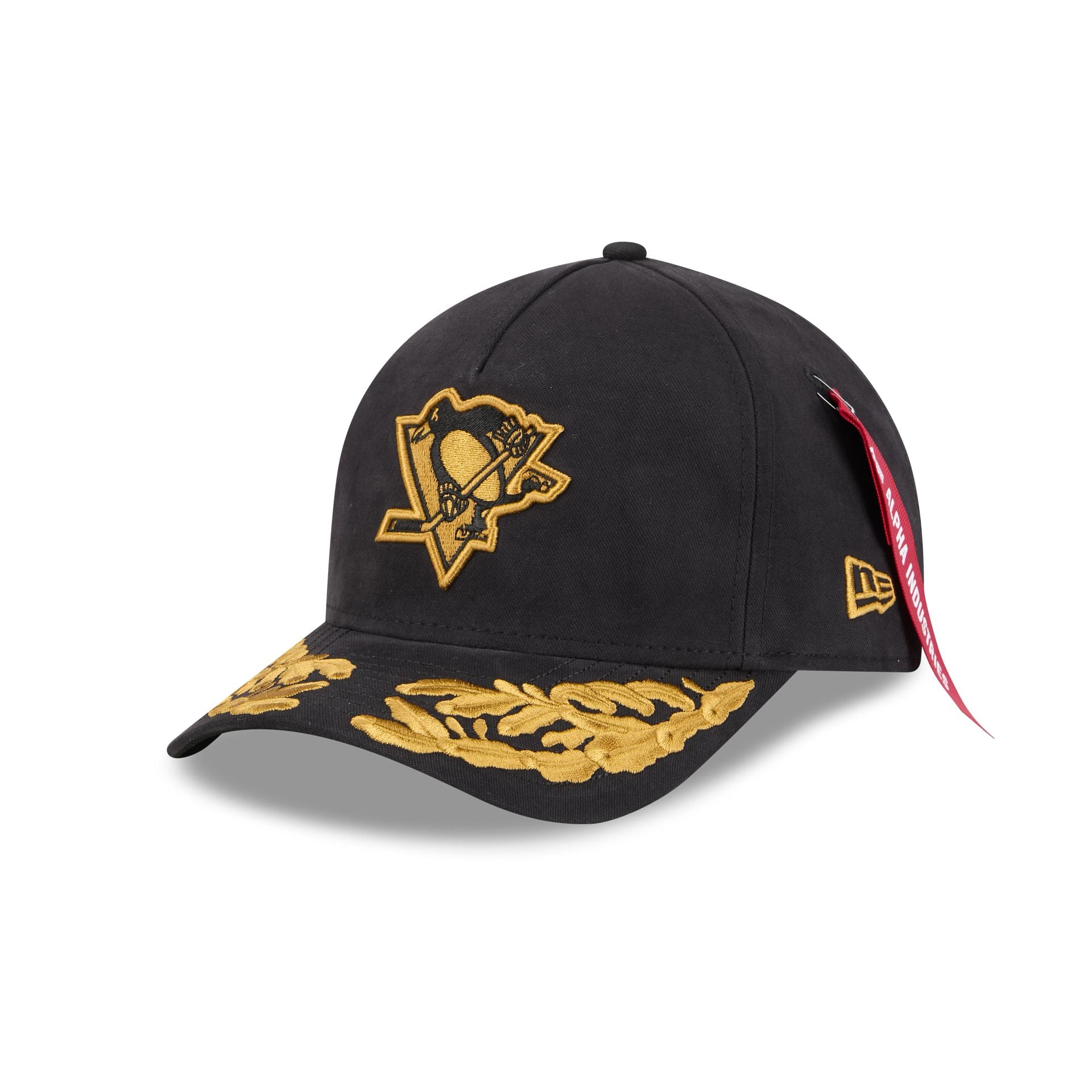 Alpha Industries x Pittsburgh Penguins Black 9FORTY M-Crown A-Frame Snapback Hat - Nextgenmallstore