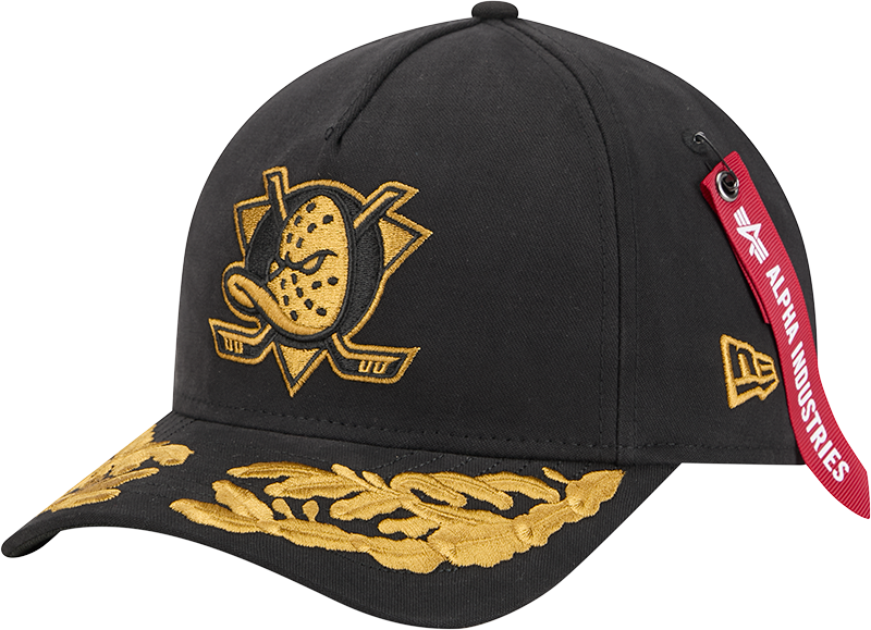 Alpha Industries x Anaheim Ducks Black 9FORTY M-Crown A-Frame Snapback Hat
