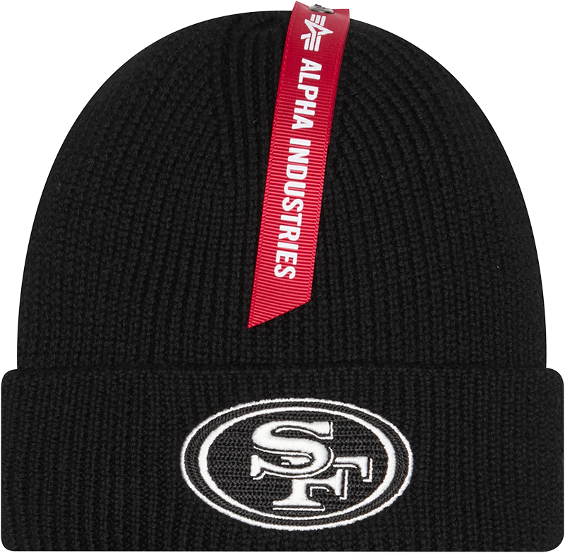 Alpha Industries x San Francisco 49ers Black Cuff Knit Hat