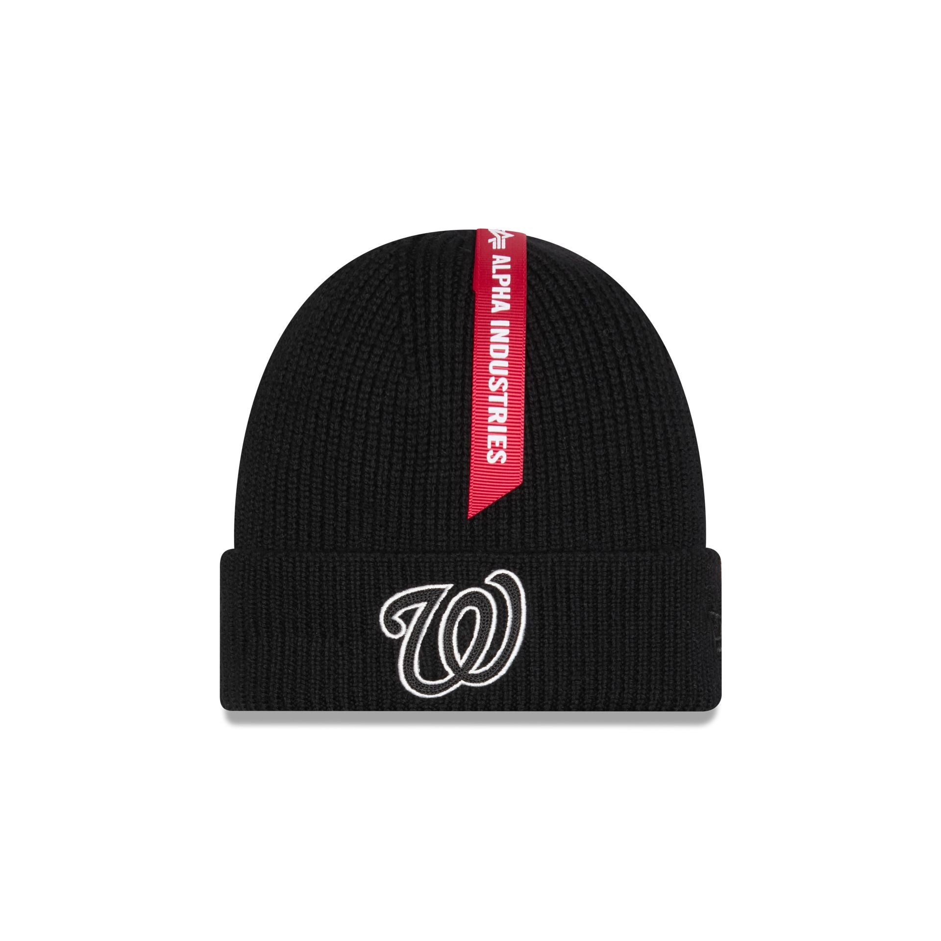 Alpha Industries x Washington Nationals Black Cuff Knit Hat - Nextgenmallstore