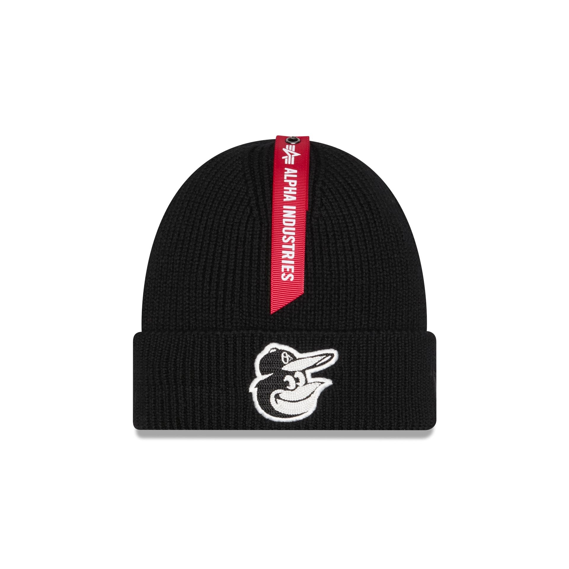 Alpha Industries x Baltimore Orioles Black Cuff Knit Hat - Nextgenmallstore