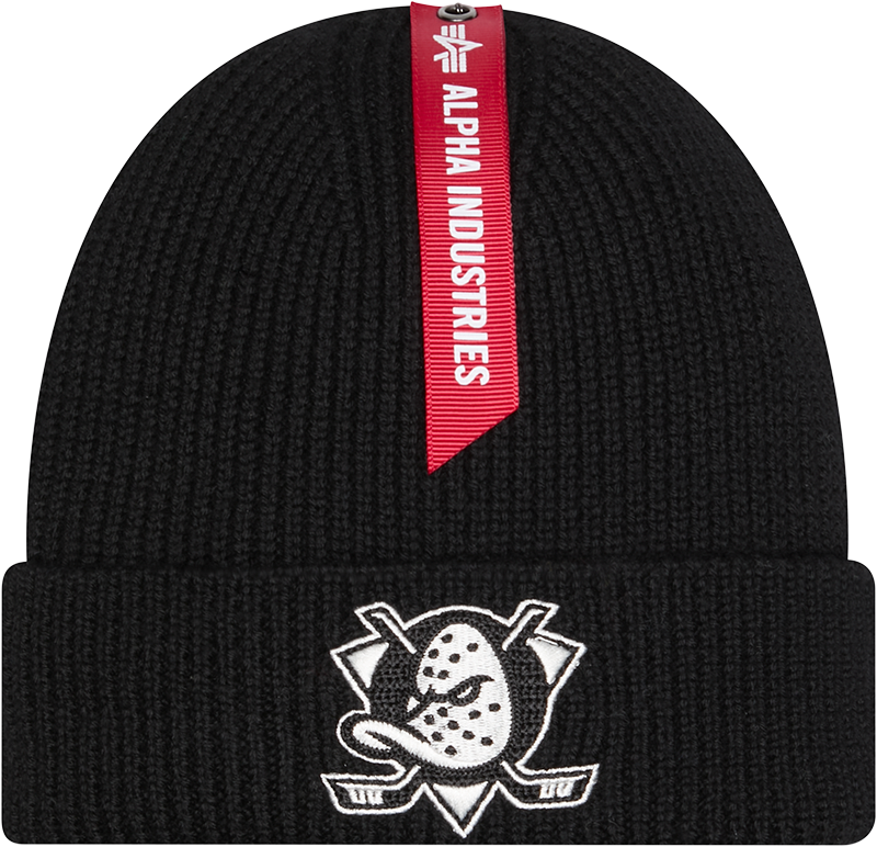 Alpha Industries x Anaheim Ducks Black Cuff Knit Hat