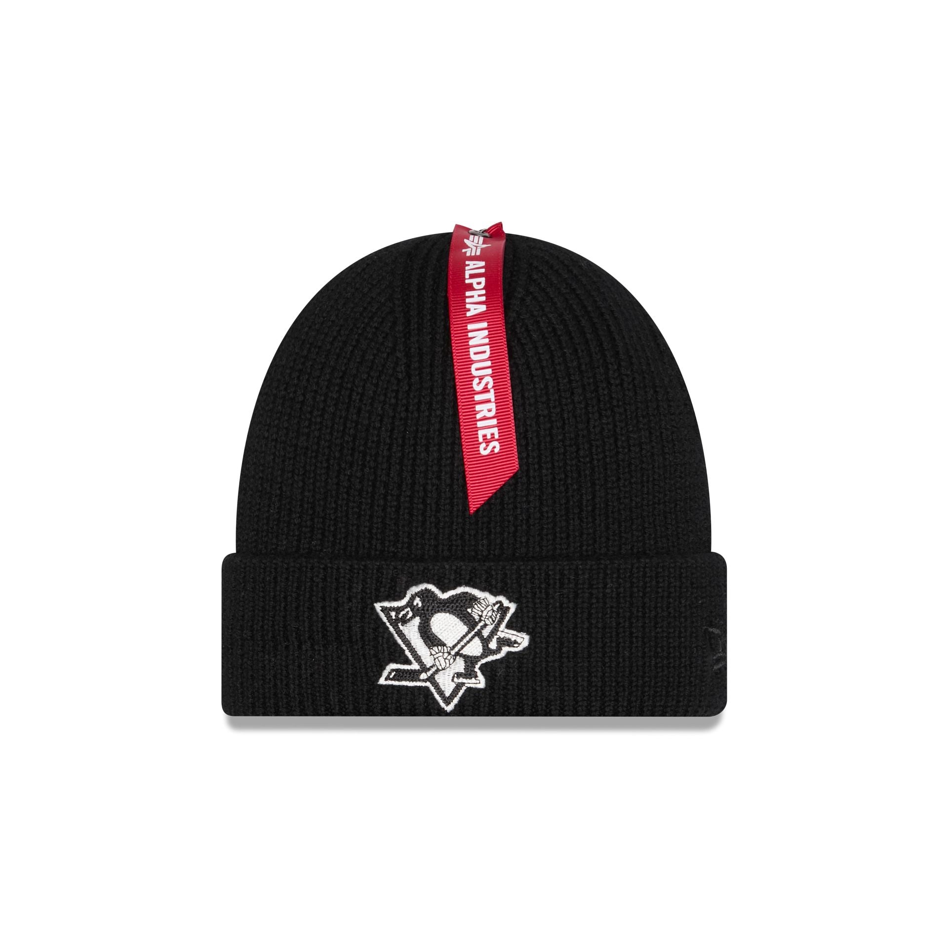 Alpha Industries x Pittsburgh Penguins Black Cuff Knit Hat - Nextgenmallstore