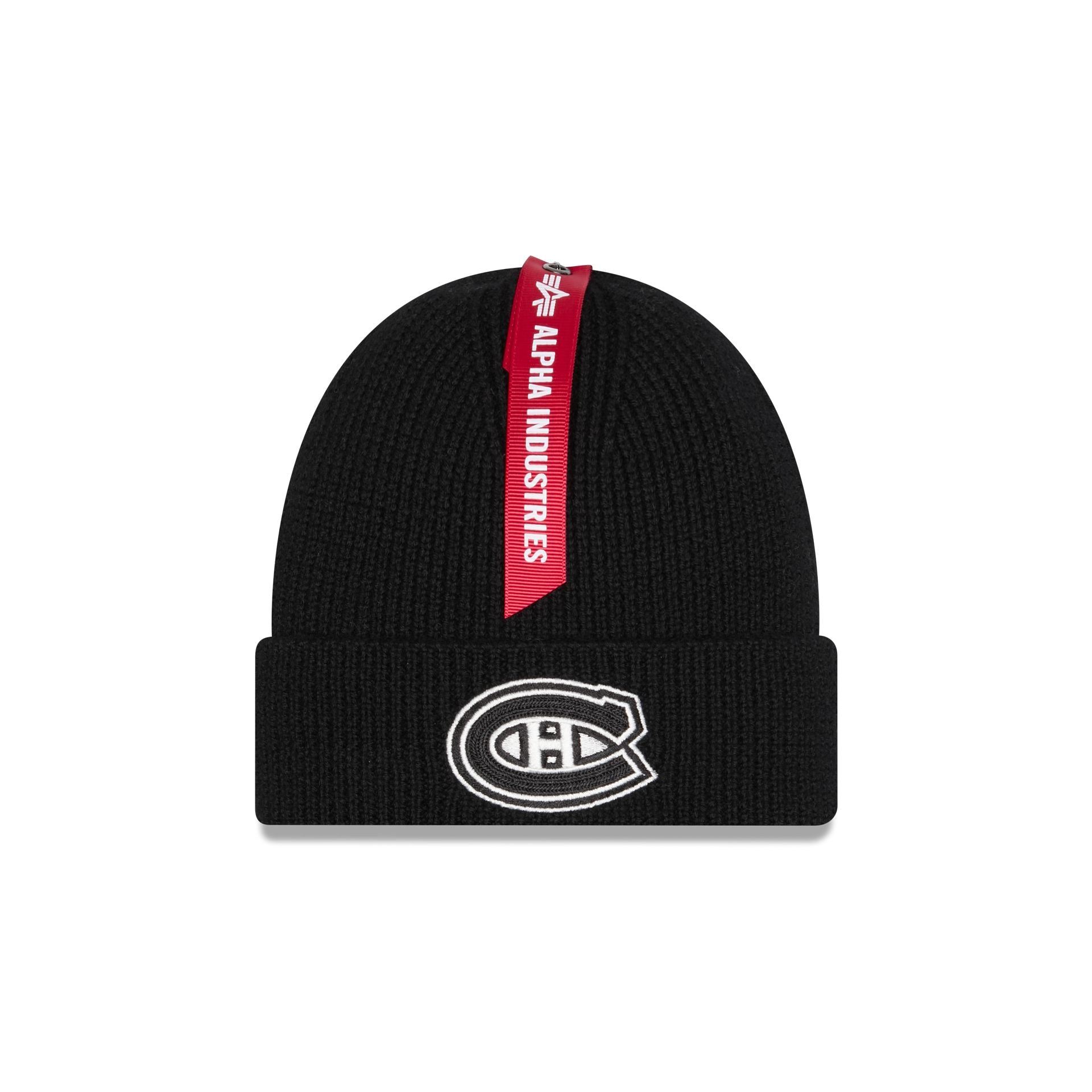 Alpha Industries x Montreal Canadiens Black Cuff Knit Hat - Nextgenmallstore