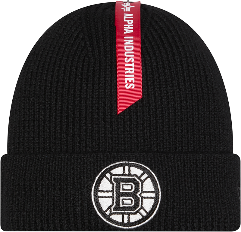 Alpha Industries x Boston Bruins Black Cuff Knit Hat