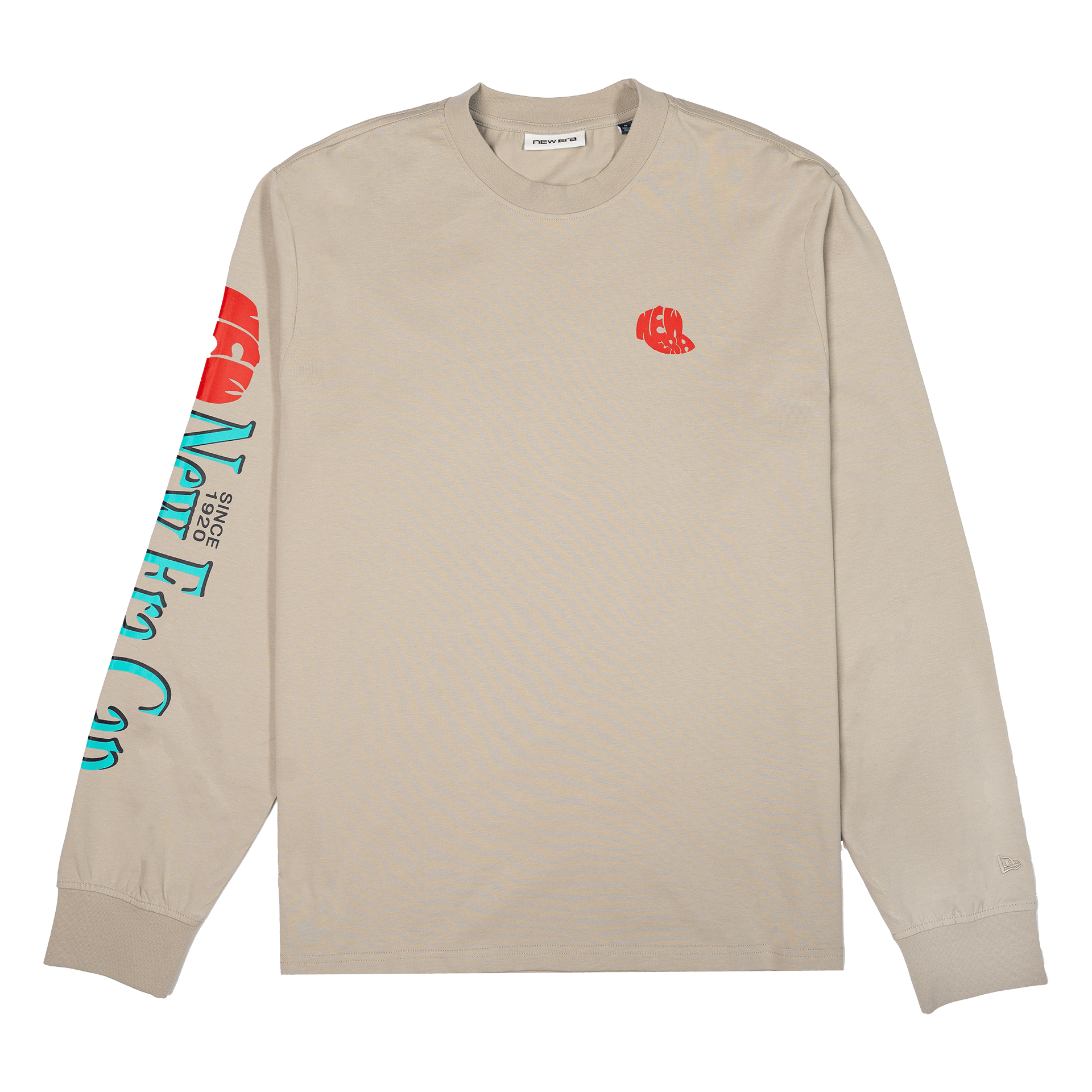 New Era Branded Lock Up '87 Abbey Stone Long Sleeve T-Shirt - Nextgenmallstore