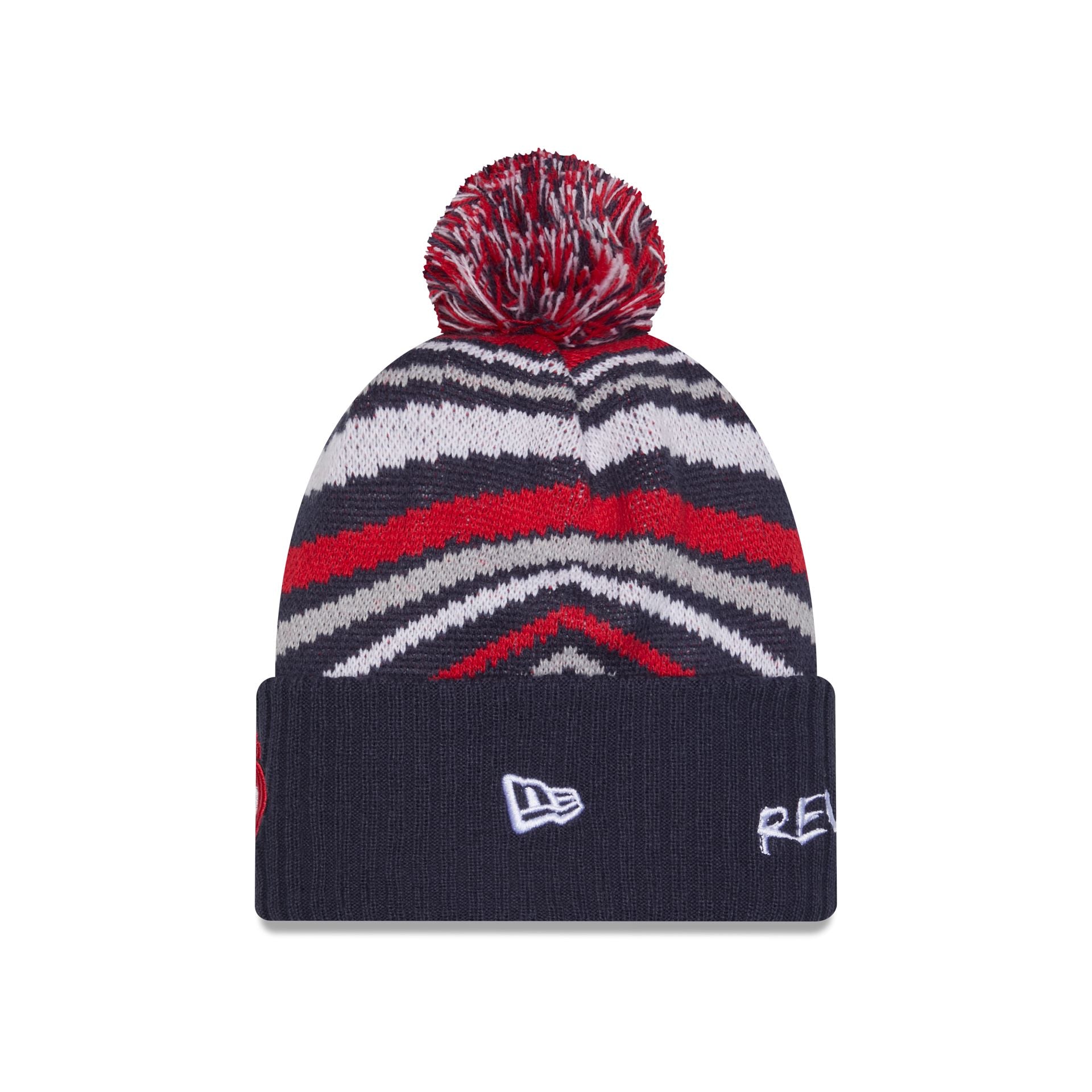 New England Revolution 2025 Jersey Hook Multicolor Pom Knit Hat