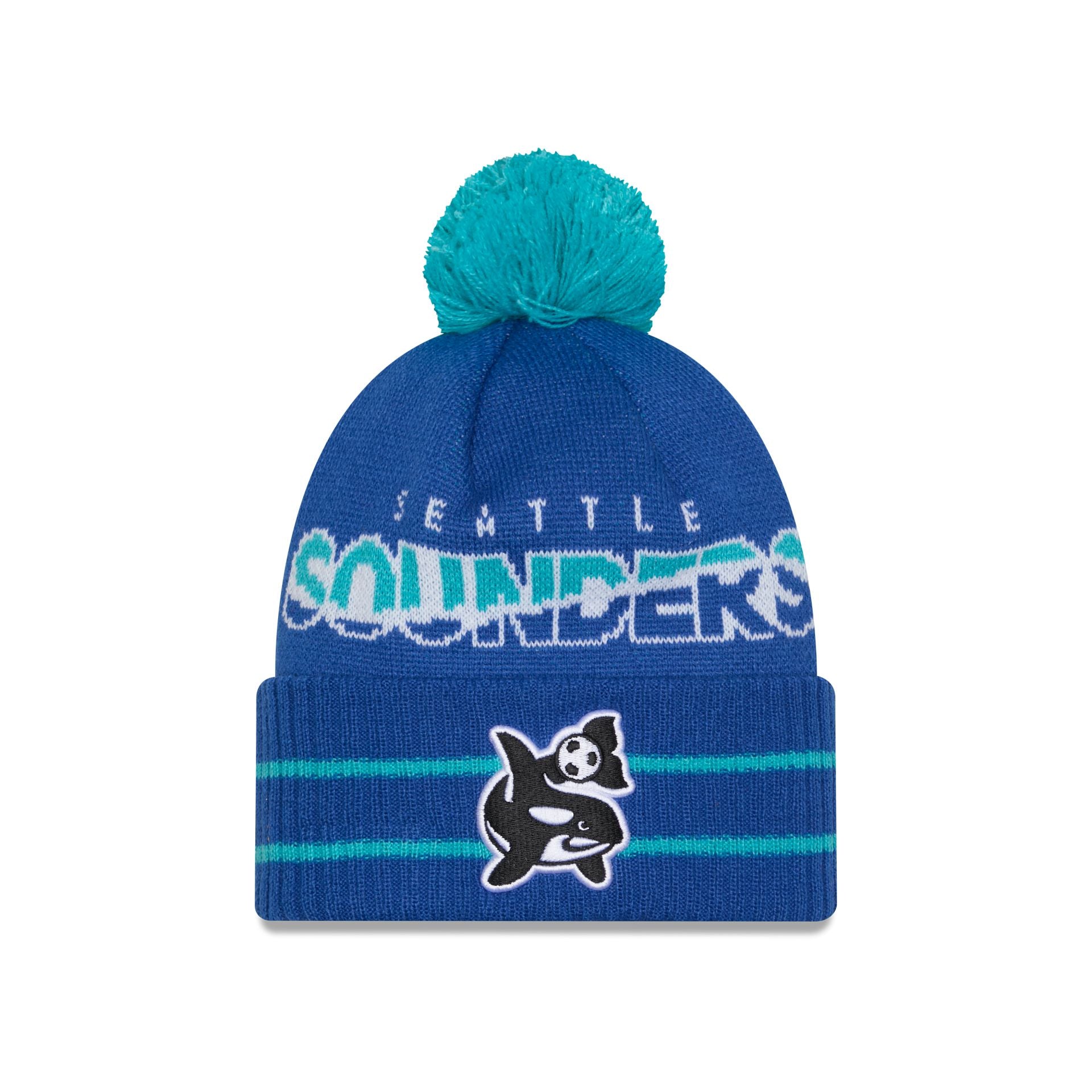 Seattle Sounders 2025 Jersey Hook Blue Pom Knit Hat - Nextgenmallstore