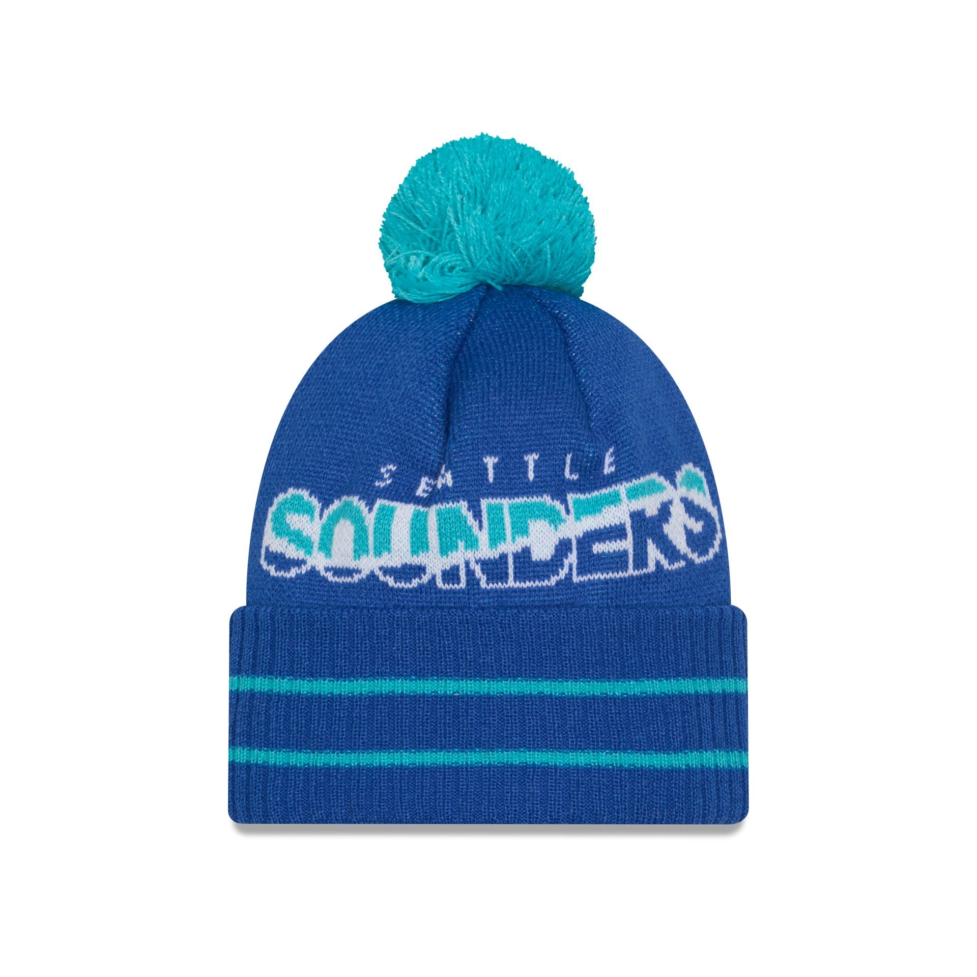 Seattle Sounders 2025 Jersey Hook Blue Pom Knit Hat