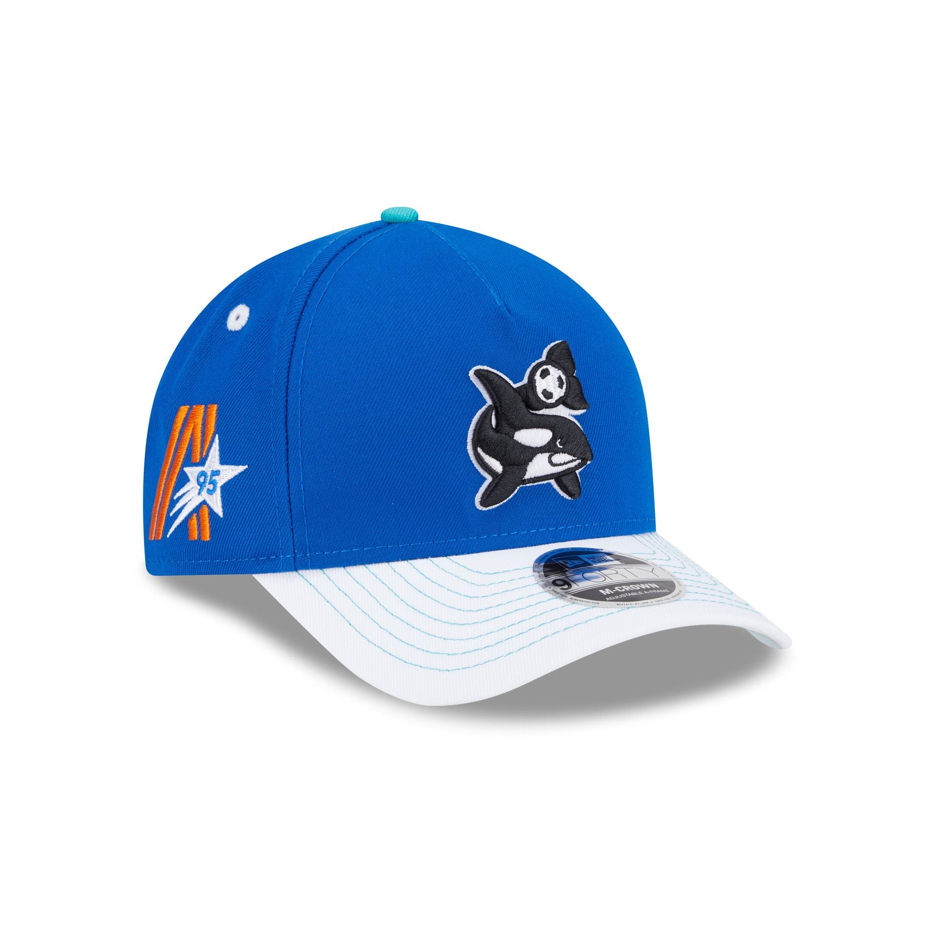 Seattle Sounders 2025 Jersey Hook Blue 9FORTY M-Crown A-Frame Snapback Hat - Nextgenmallstore