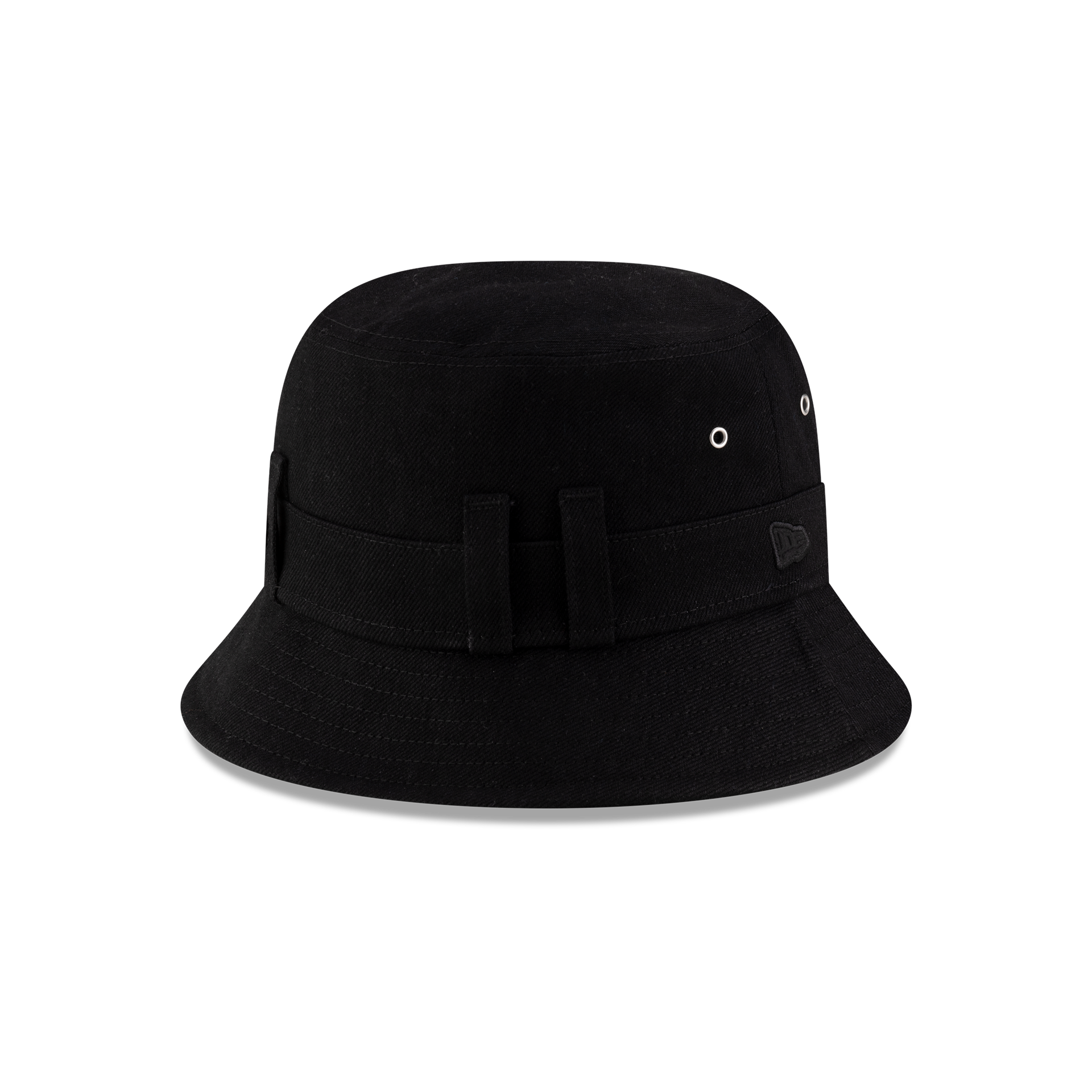 New Era Branded Belt Loop Denim Black Bucket Hat
