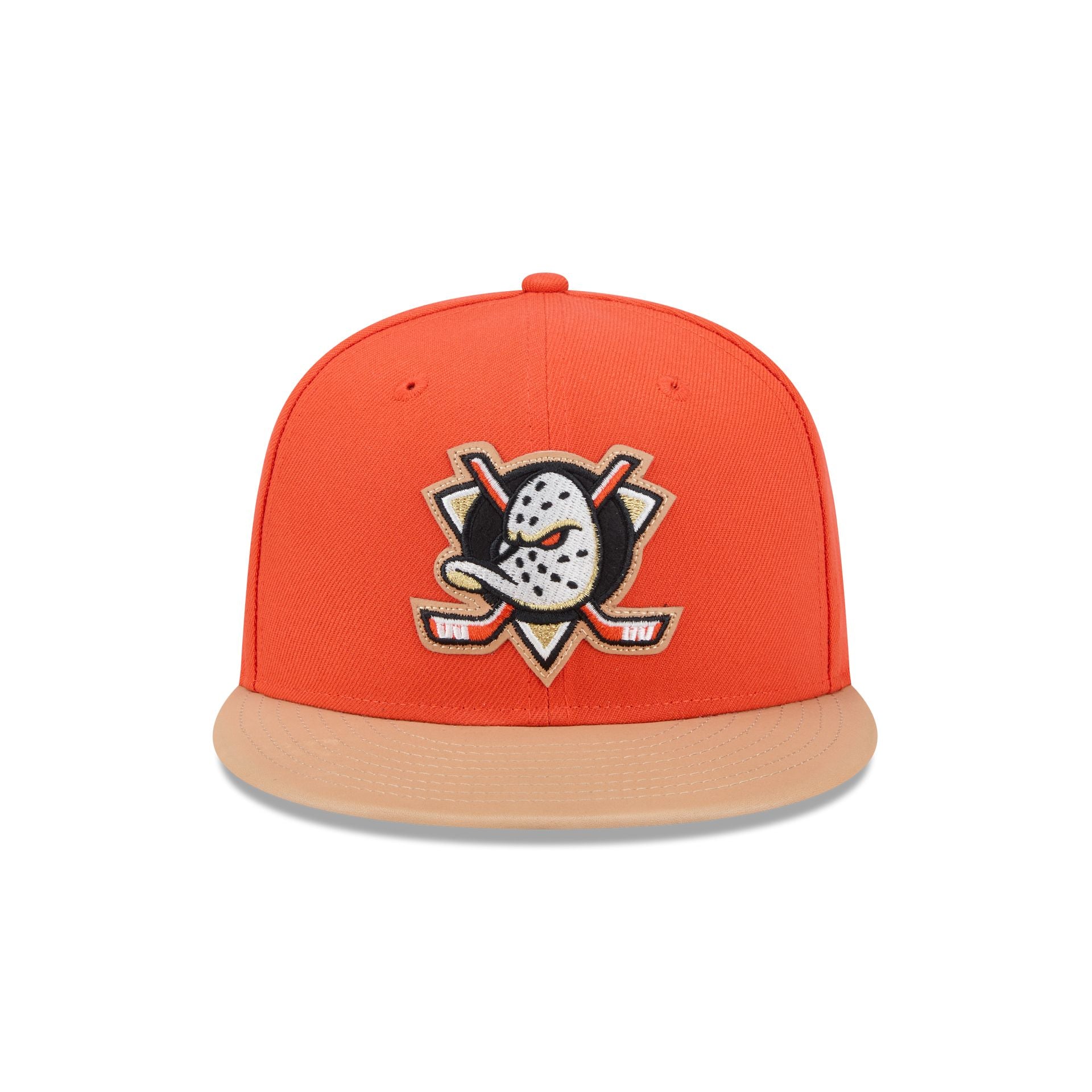 Anaheim Ducks Leather Visor 59FIFTY Fitted Hat