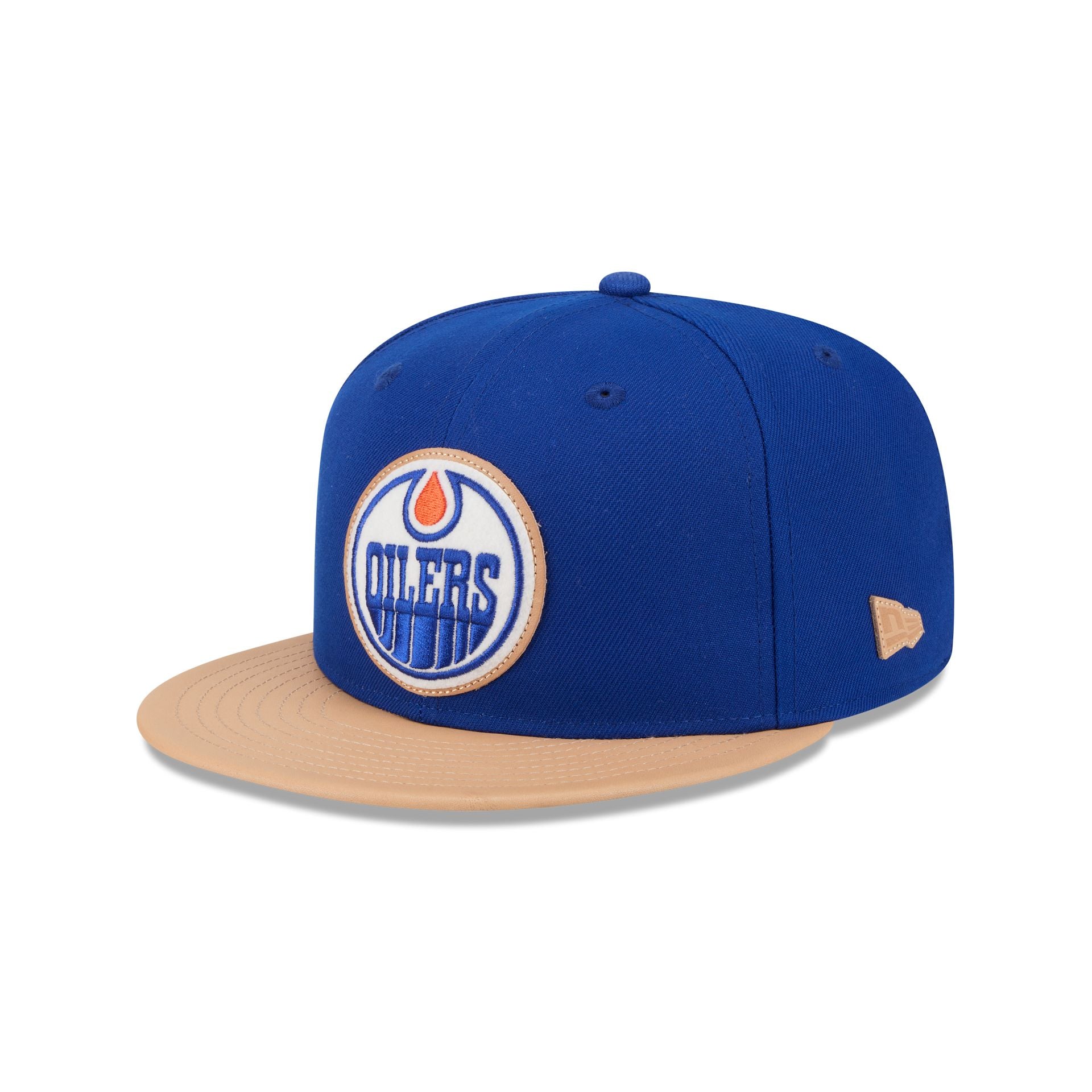 Edmonton Oilers Leather Visor 59FIFTY Fitted Hat - Nextgenmallstore