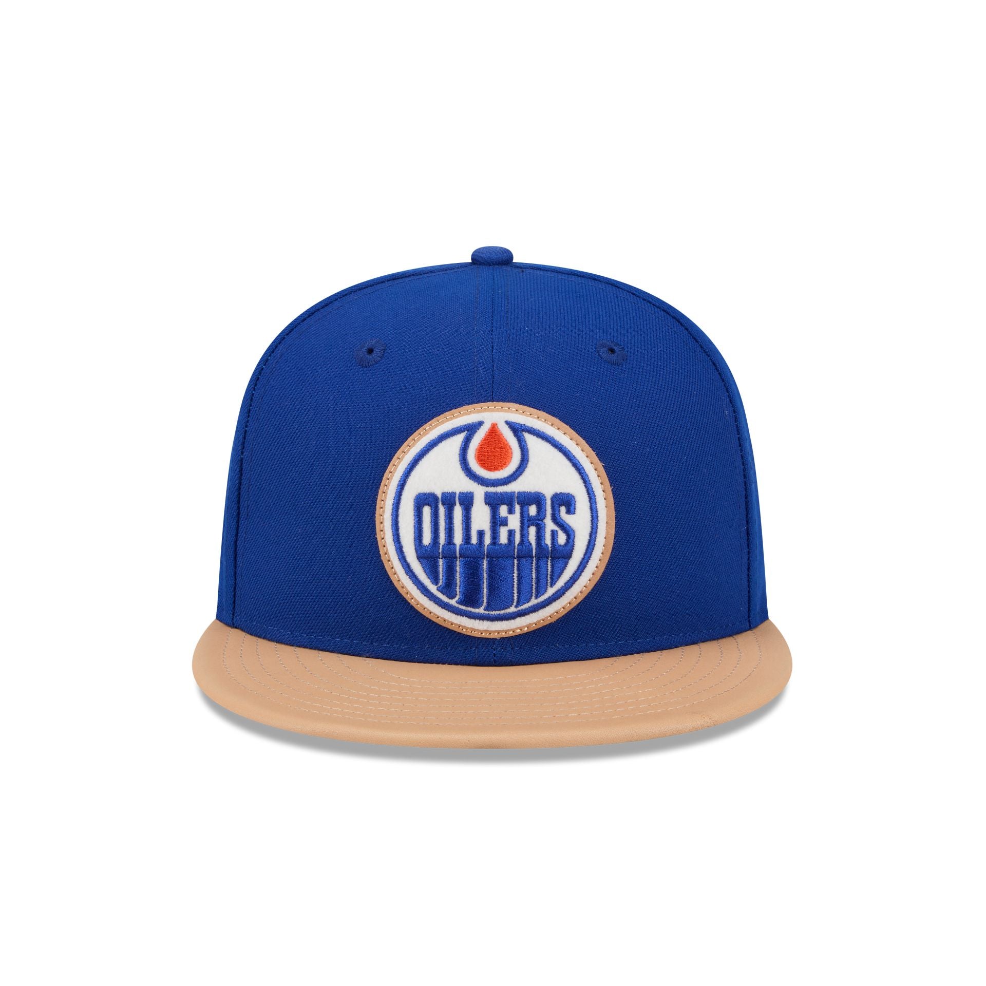 Edmonton Oilers Leather Visor 59FIFTY Fitted Hat
