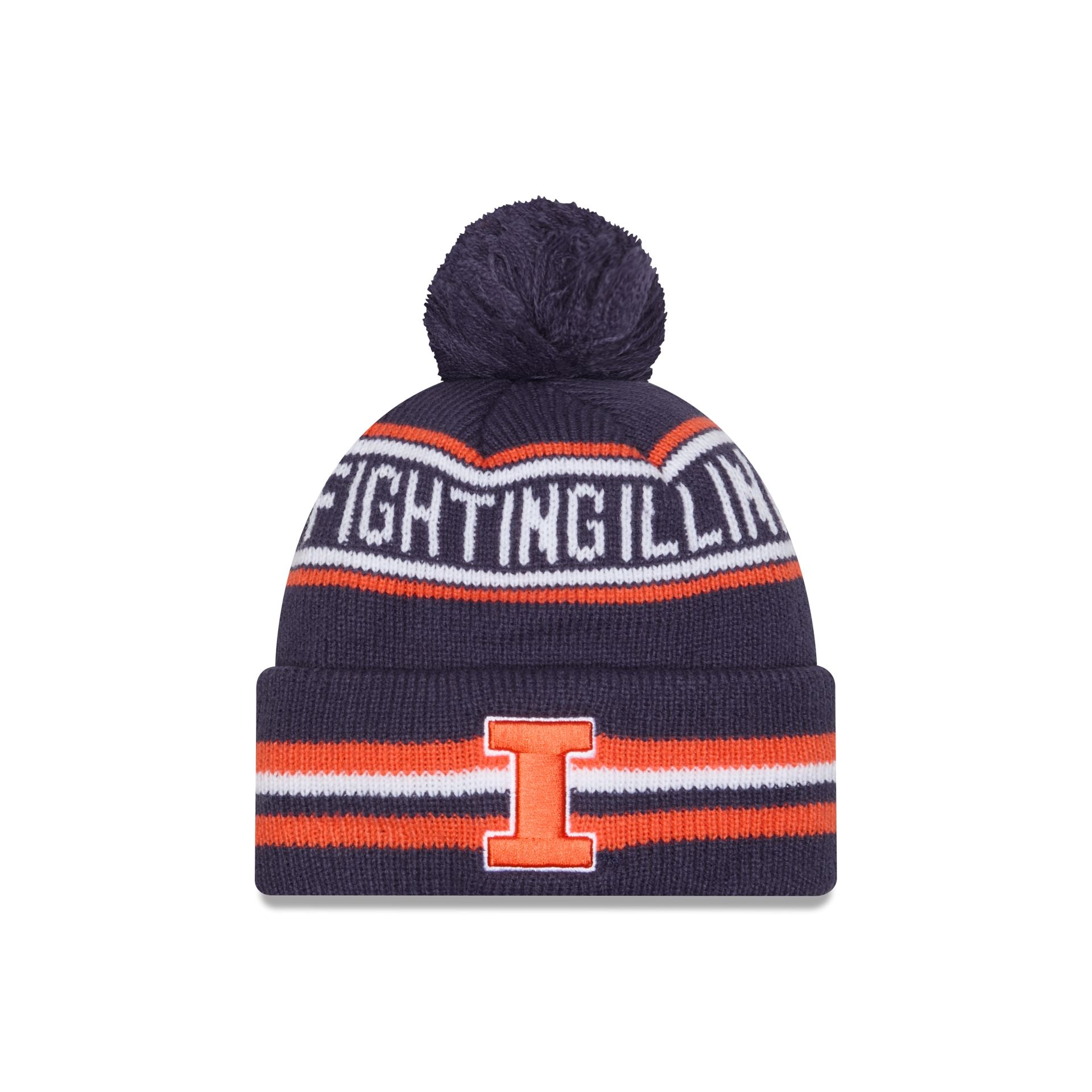 Illinois Fighting Illini Classic Pom Knit Hat - Nextgenmallstore