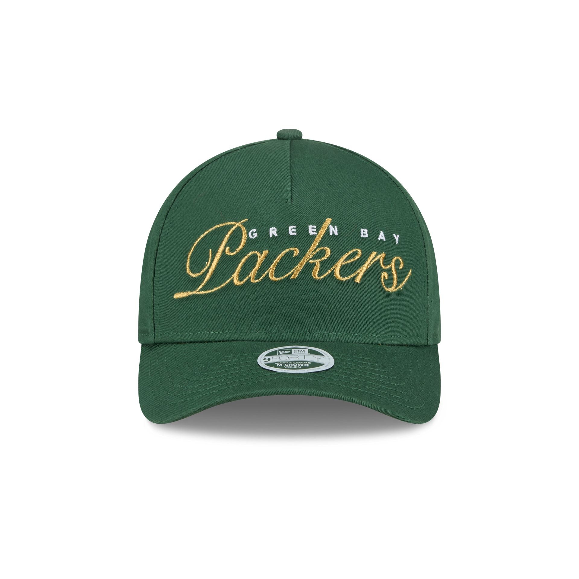 Green Bay Packers Metallic Women's 9FORTY M-Crown A-Frame Snapback Hat