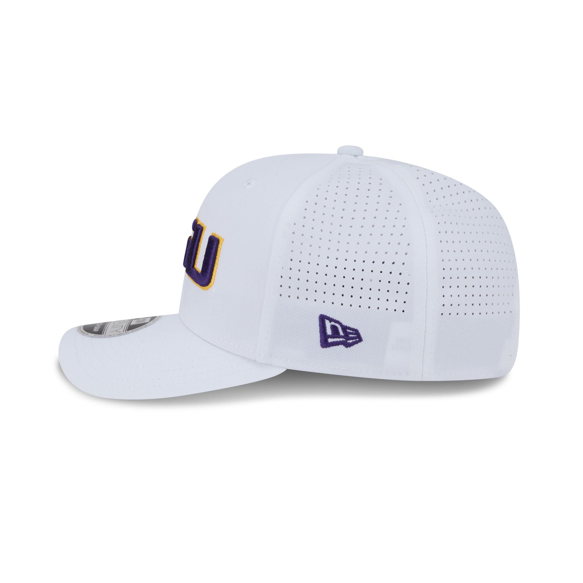 LSU Tigers Optic White Performance 9SEVENTY Stretch-Snap Hat