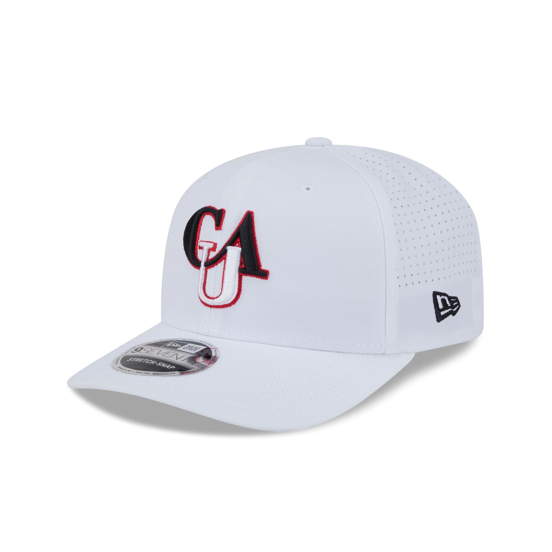 Clark Atlanta Panthers Optic White Performance 9SEVENTY Stretch-Snap Hat - Nextgenmallstore