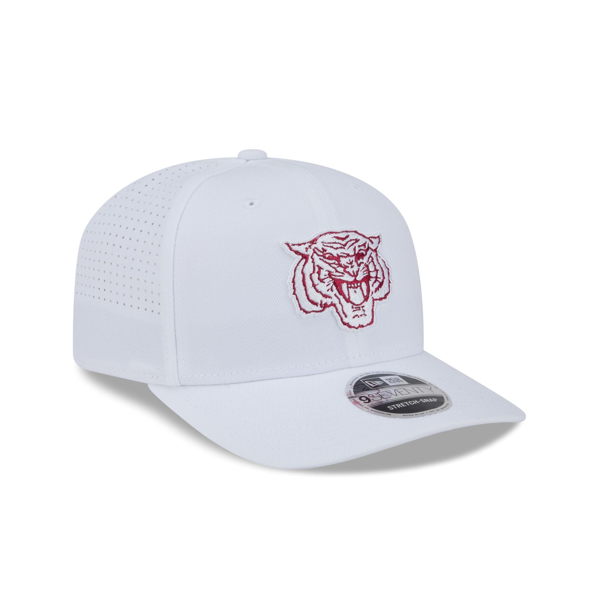 Morehouse Tigers Optic White Performance 9SEVENTY Stretch-Snap Hat