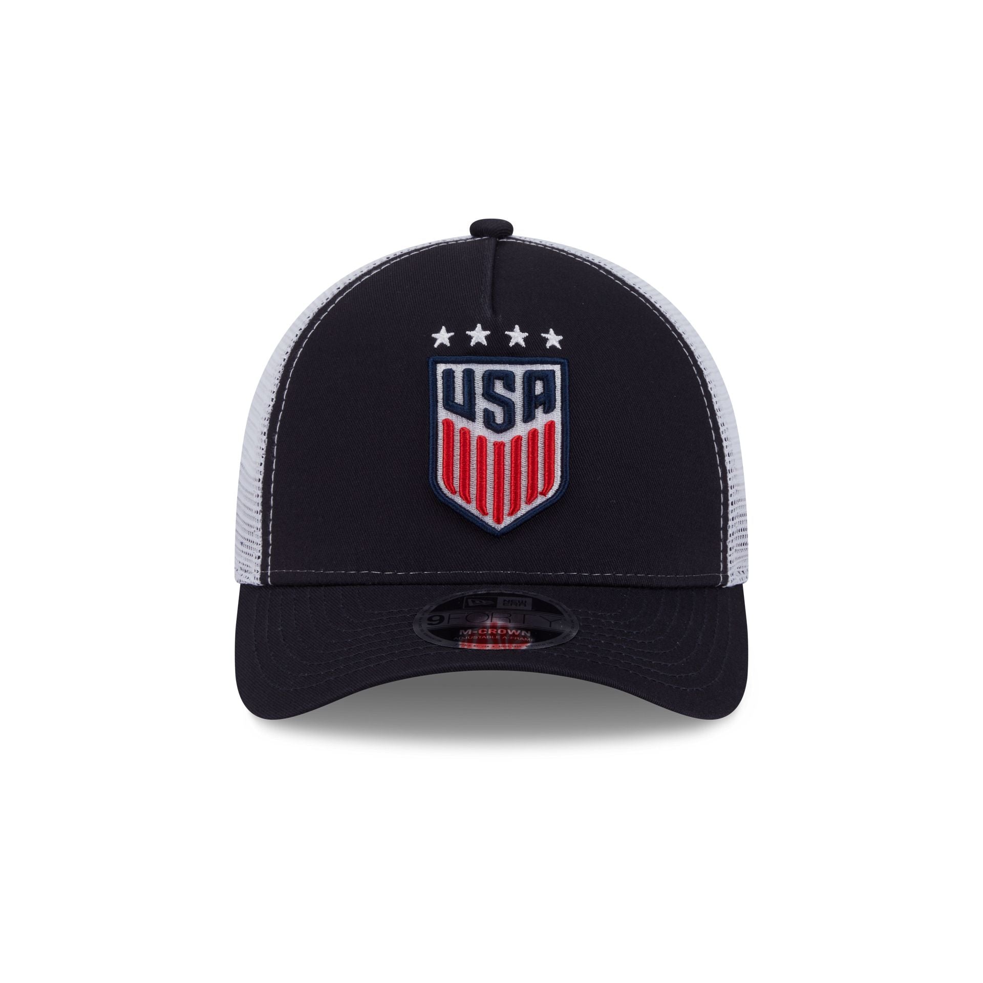 US Soccer Women's National Team Navy 9FORTY M-Crown A-Frame Trucker Hat