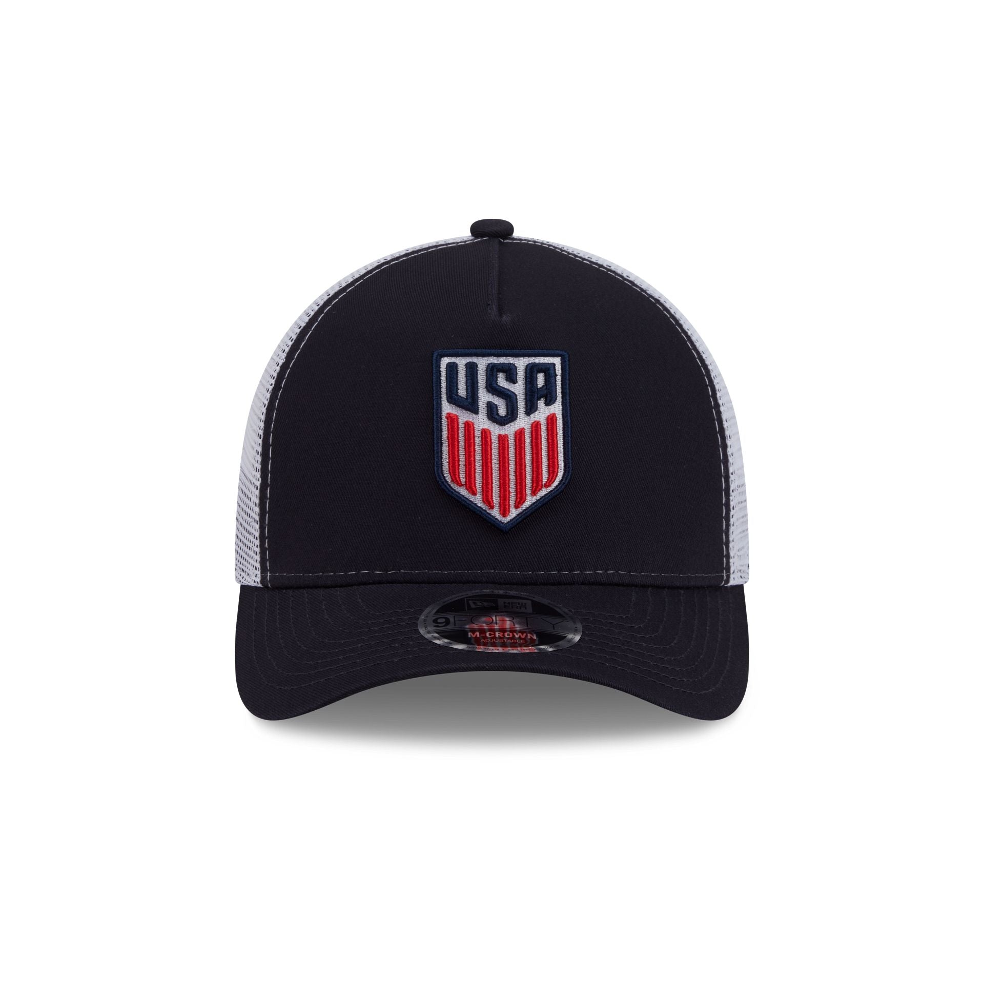 US Soccer Men's National Team Navy 9FORTY M-Crown A-Frame Trucker Hat