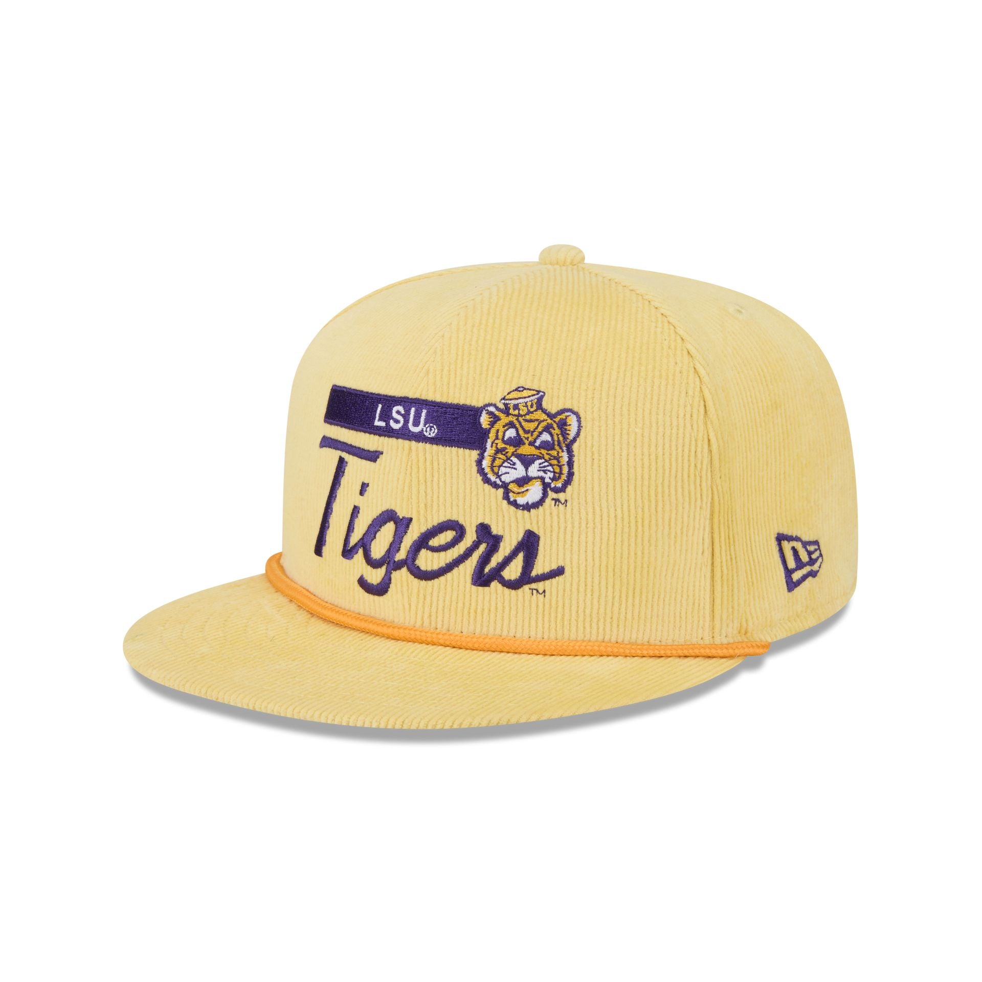 LSU Tigers College Vault Corduroy Rope 9FIFTY Snapback Hat - Nextgenmallstore