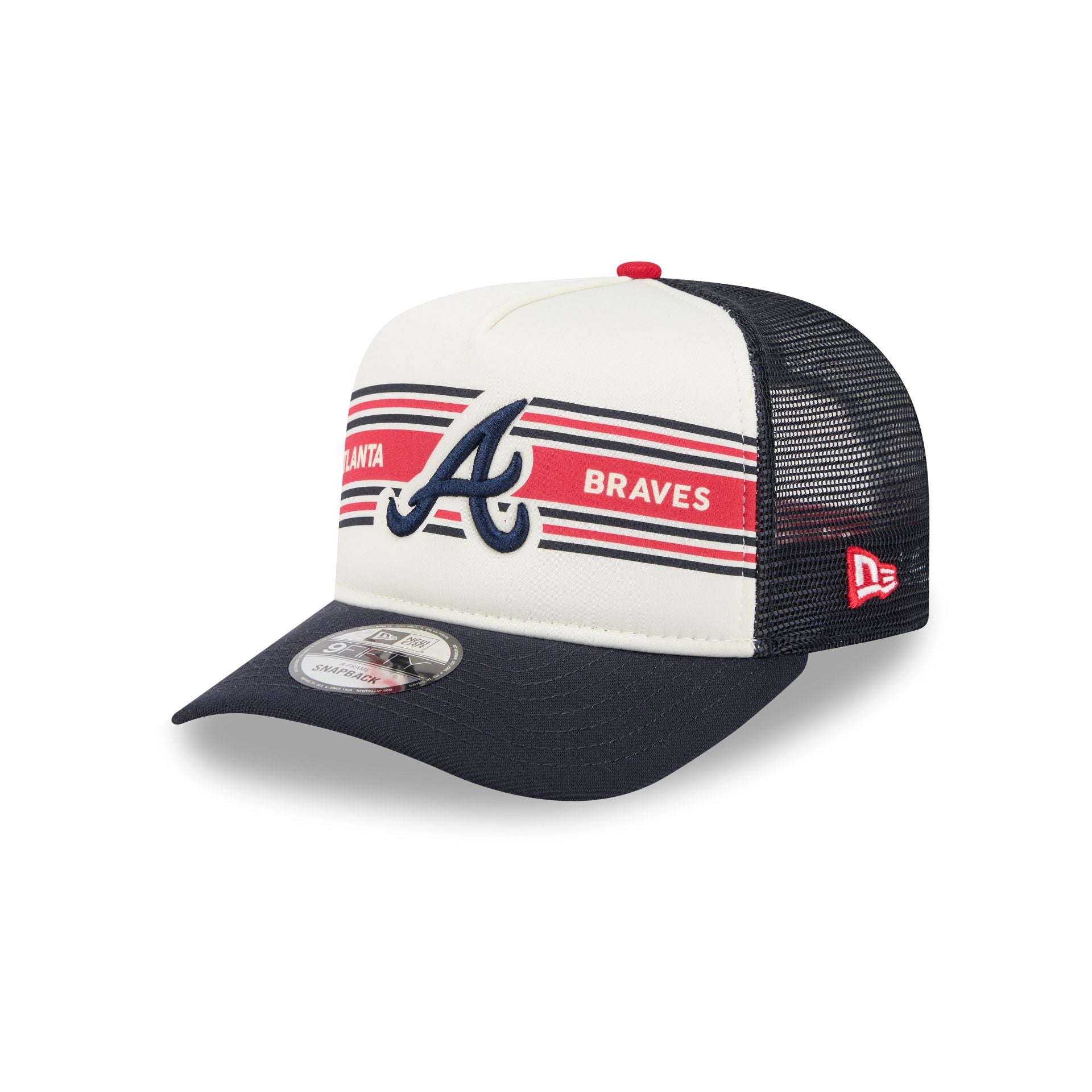 Atlanta Braves Banner 9FIFTY A-Frame Trucker Hat - Nextgenmallstore