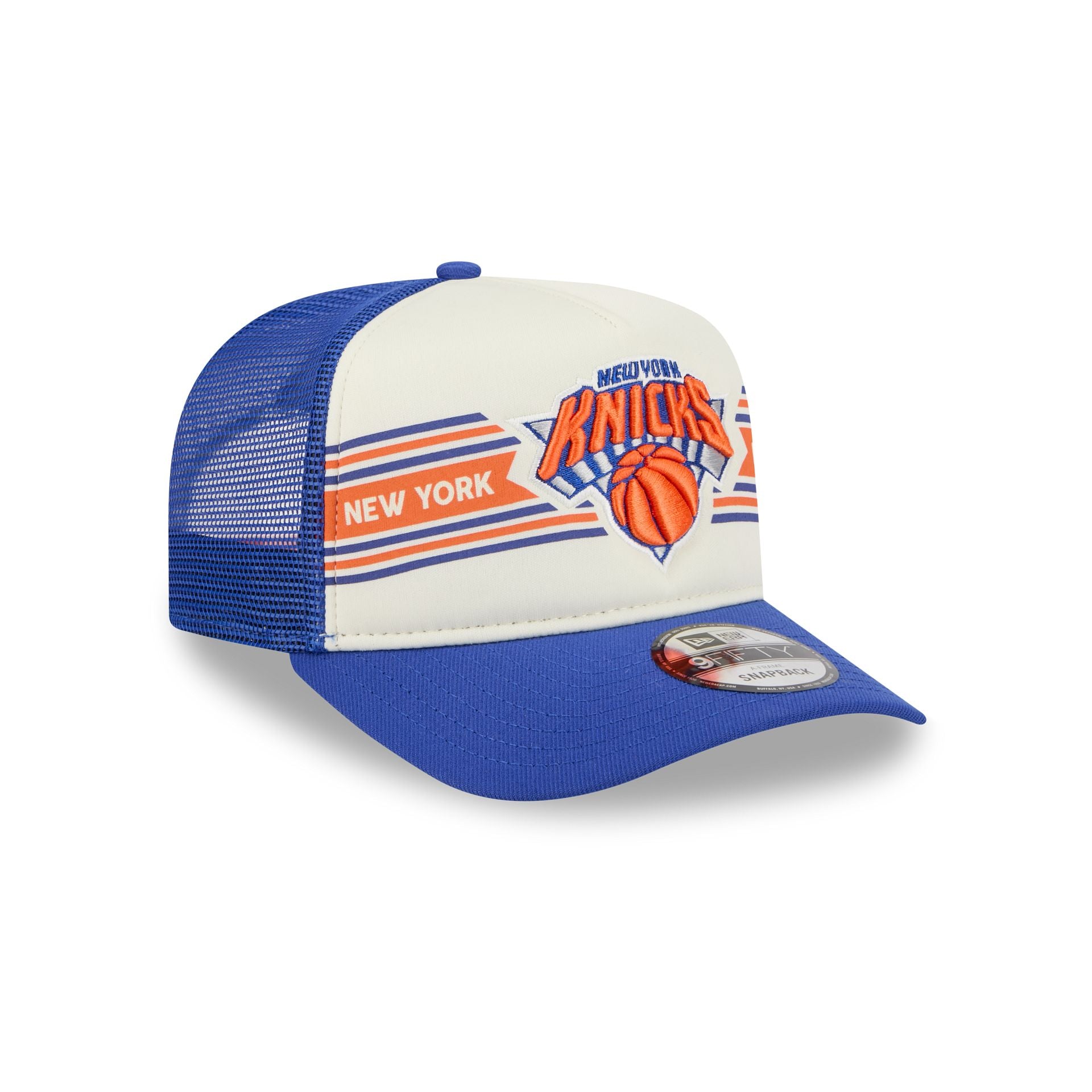 New York Knicks Banner 9FIFTY A-Frame Trucker Hat