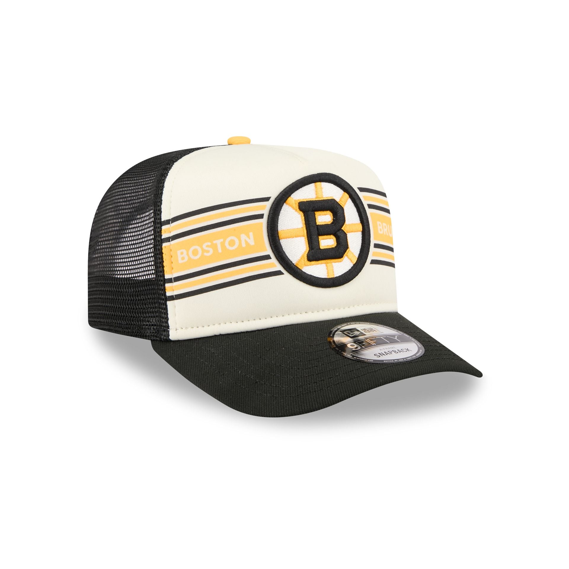 Boston Bruins Banner 9FIFTY A-Frame Trucker Hat