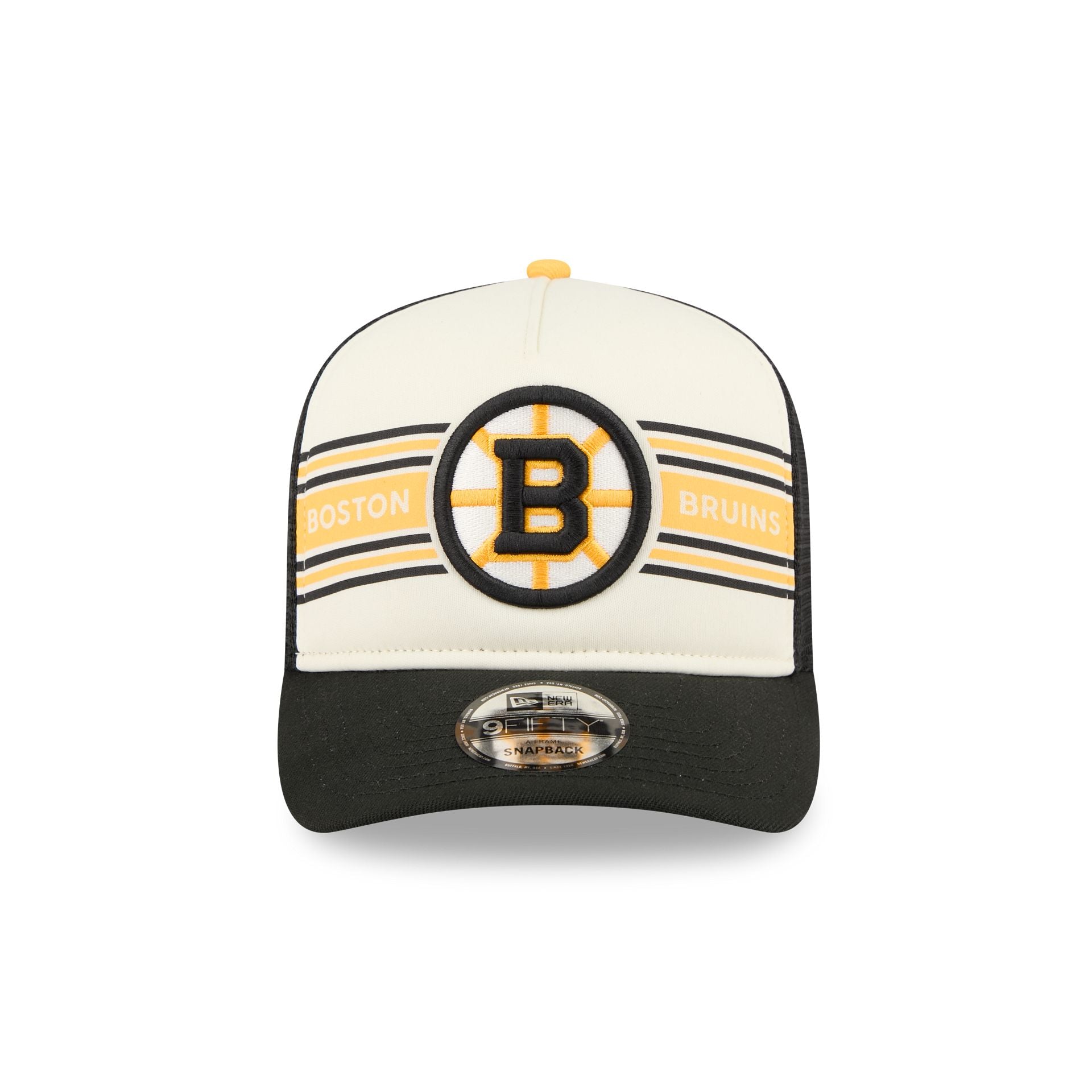 Boston Bruins Banner 9FIFTY A-Frame Trucker Hat