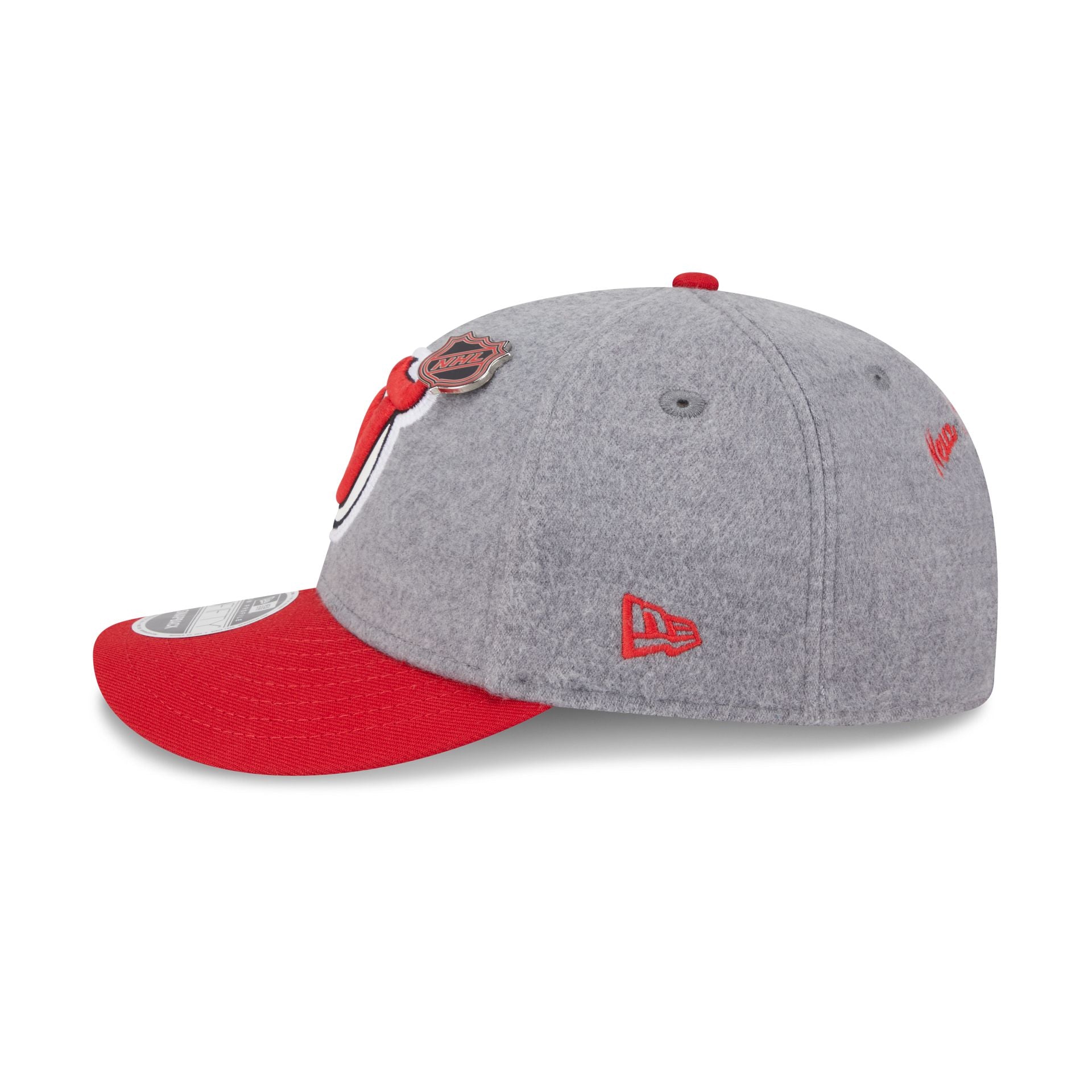 New Jersey Devils Heather Gray Wool Low Profile 9FIFTY Snapback Hat