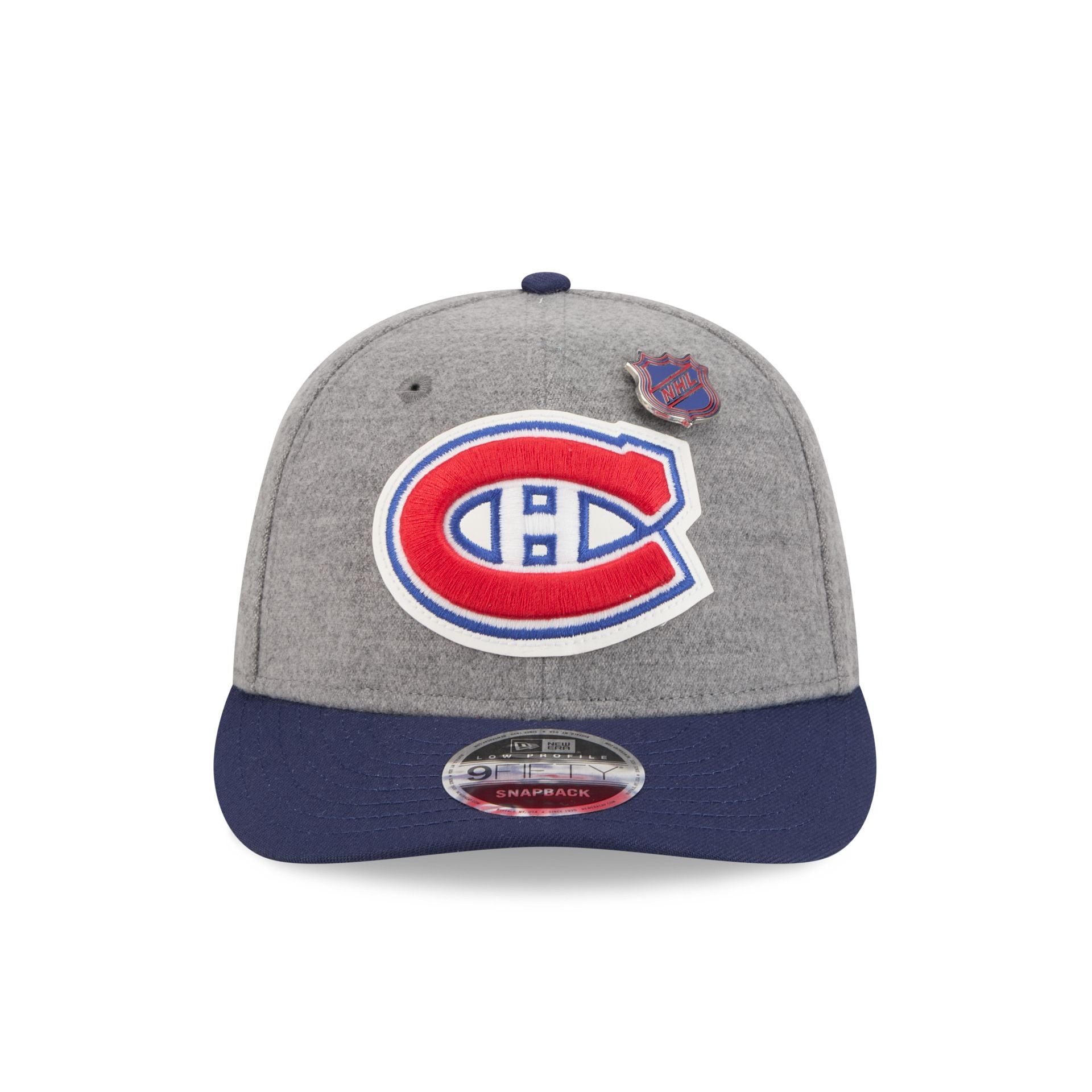 Montreal Canadiens Heather Gray Wool Low Profile 9FIFTY Snapback Hat