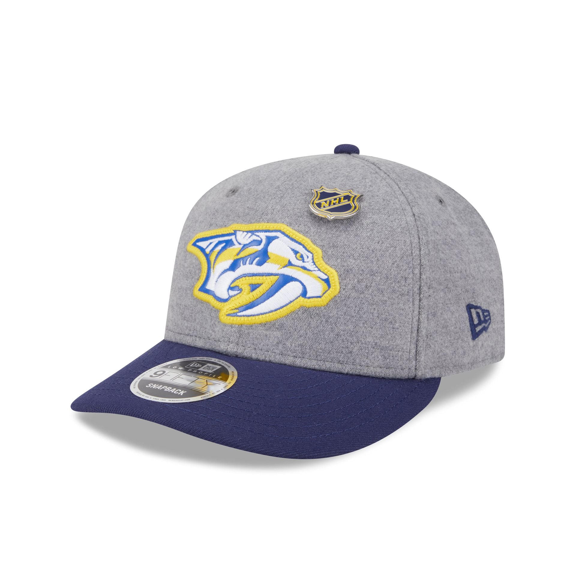 Nashville Predators Heather Gray Wool Low Profile 9FIFTY Snapback Hat